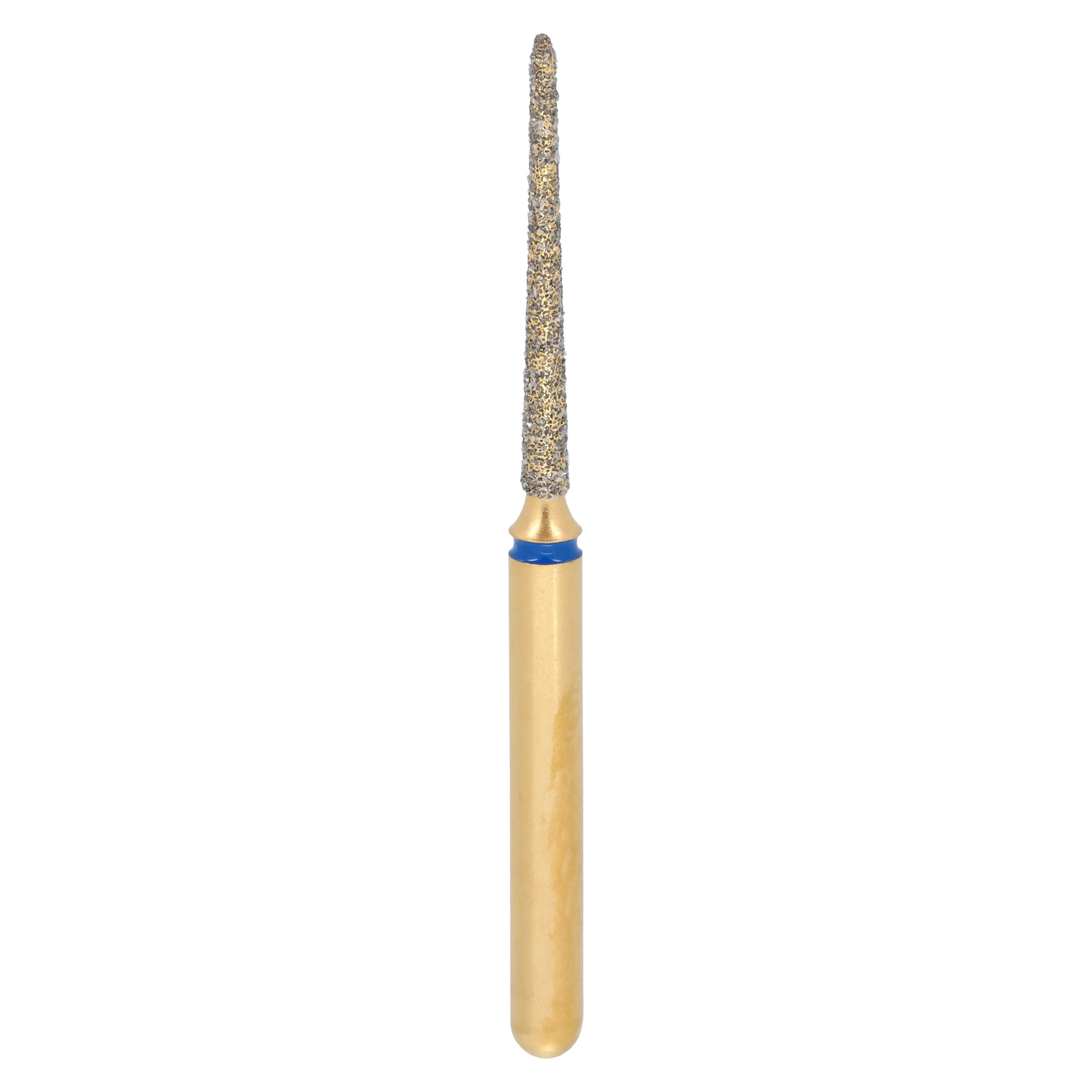 Alpen Multi-Use Diamond Bur, FG, Needle/Flame, Medium Grit, Blue, #859-010M, 1 mm Head Diameter, 10 mm Head Length, 5/Pk, 60032403