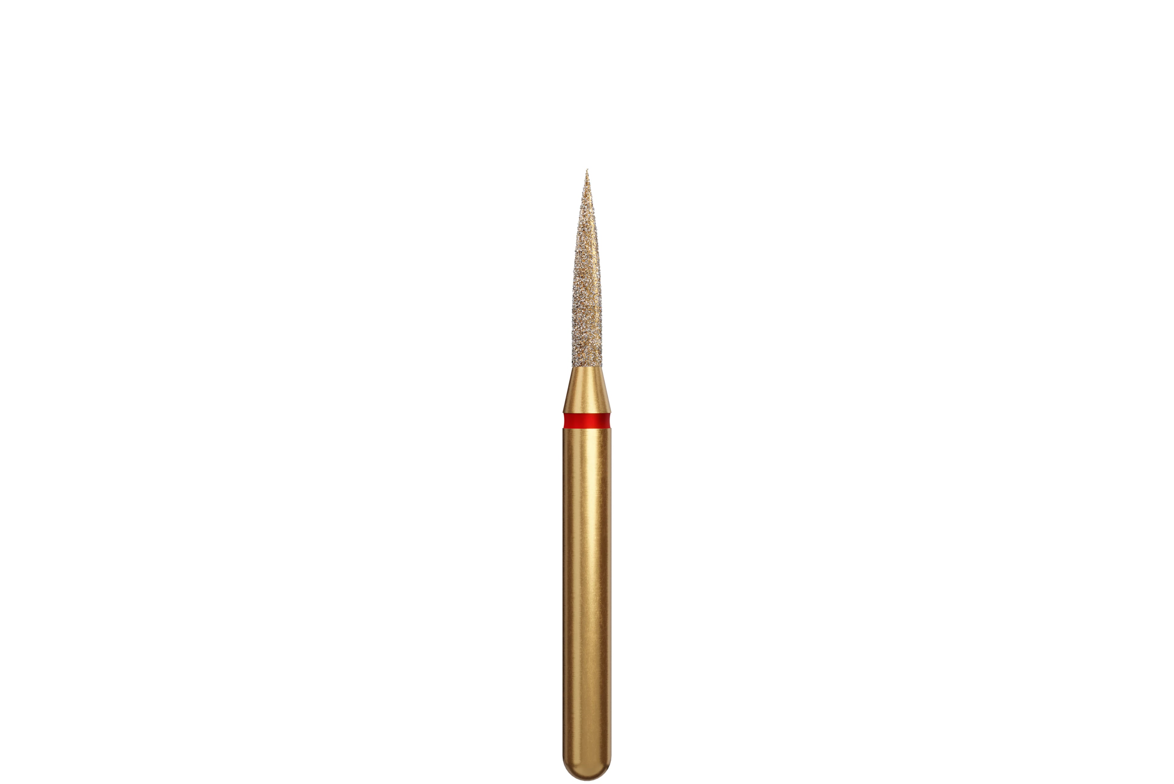 Alpen Multi-Use Diamond Bur FG #860 Flame, Fine (Red Ring), 1.2mm Head Diameter, 6.5mm Head Length, Pack of 5 (G860-314-012-06.5)