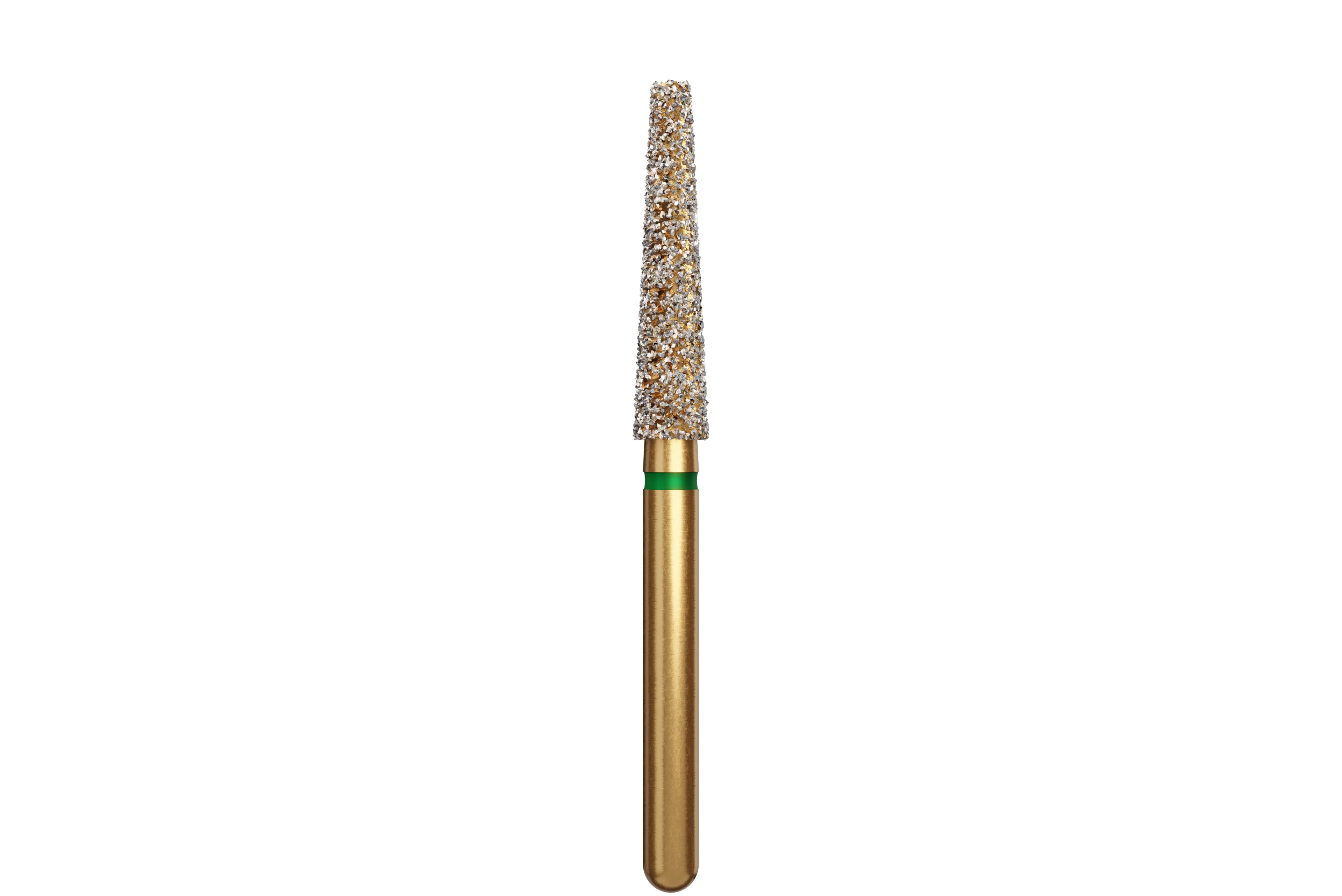 Alpen Diamond Bur, FG, Flat End Taper, Coarse, Green, #848-023C, 2.3 mm Head, 10 mm Head Length, 5/Pk, 60032175
