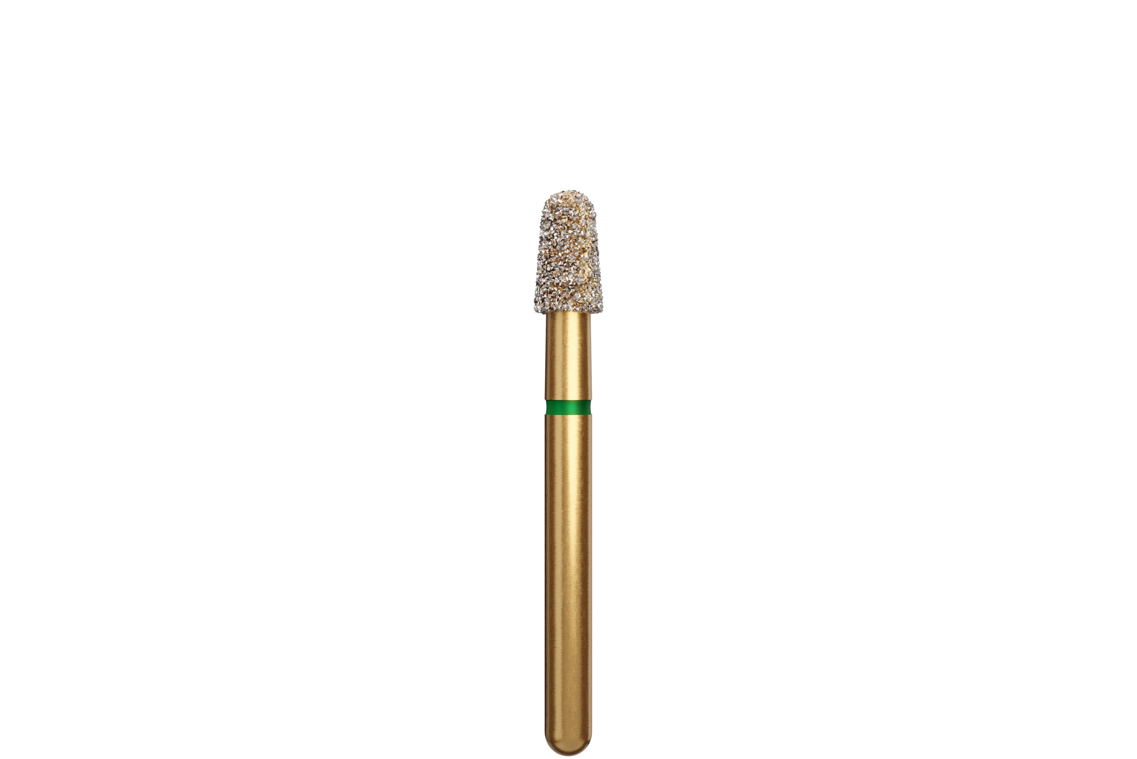 Coltene Alpen Multi-Use Multilayer Diamond Bur, Coarse, Round End Taper, FG, #849-025, 2.5 mm Head Diameter, 4 mm Head Length, 5/Pack