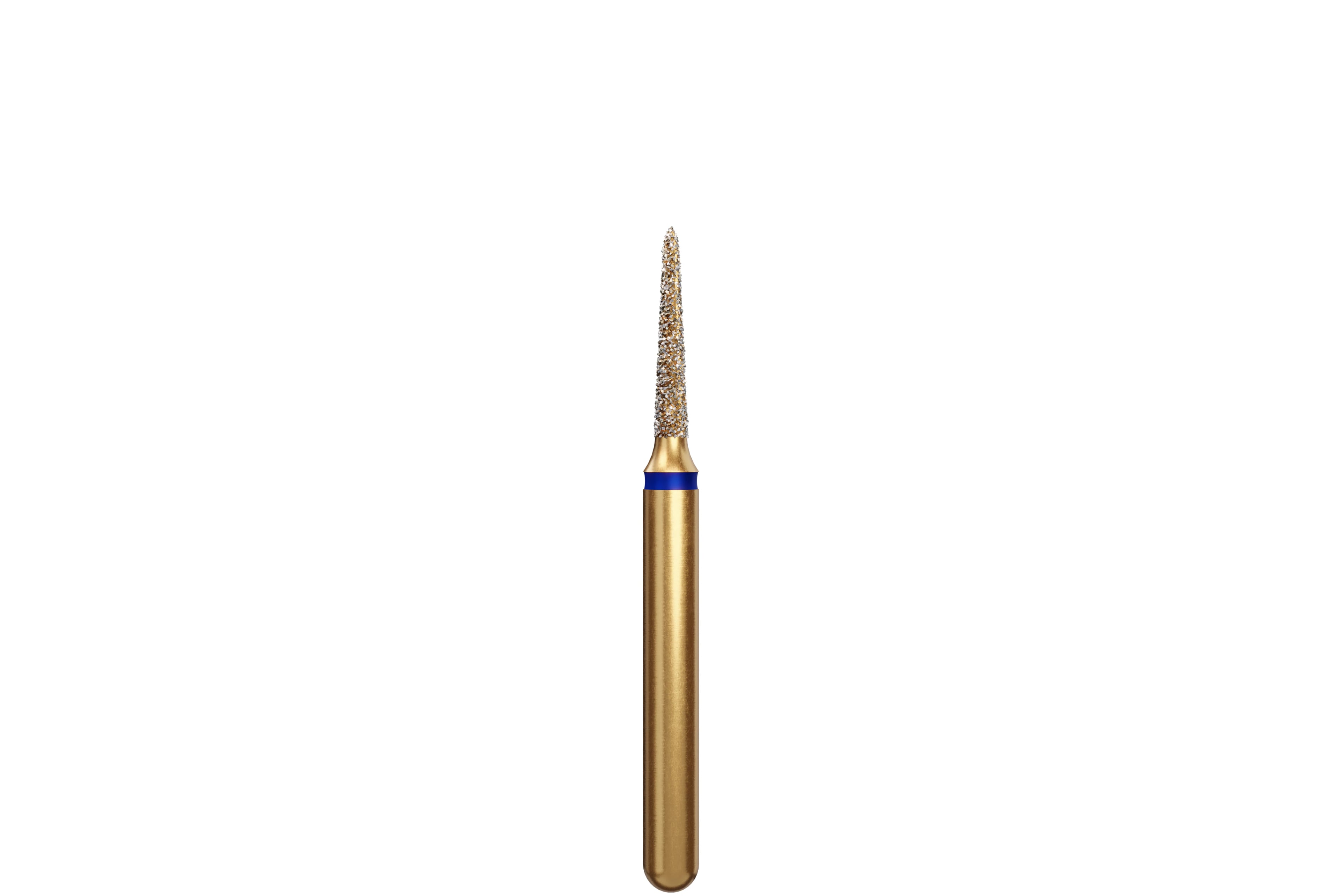 Alpen Multi-Use Multilayer Diamond Bur, FG, Medium, Tapered Torpedo/Curettage, #877K-012, 1.2 mm Head Diameter, 6 mm Head Length, Blue, 5/Pkg