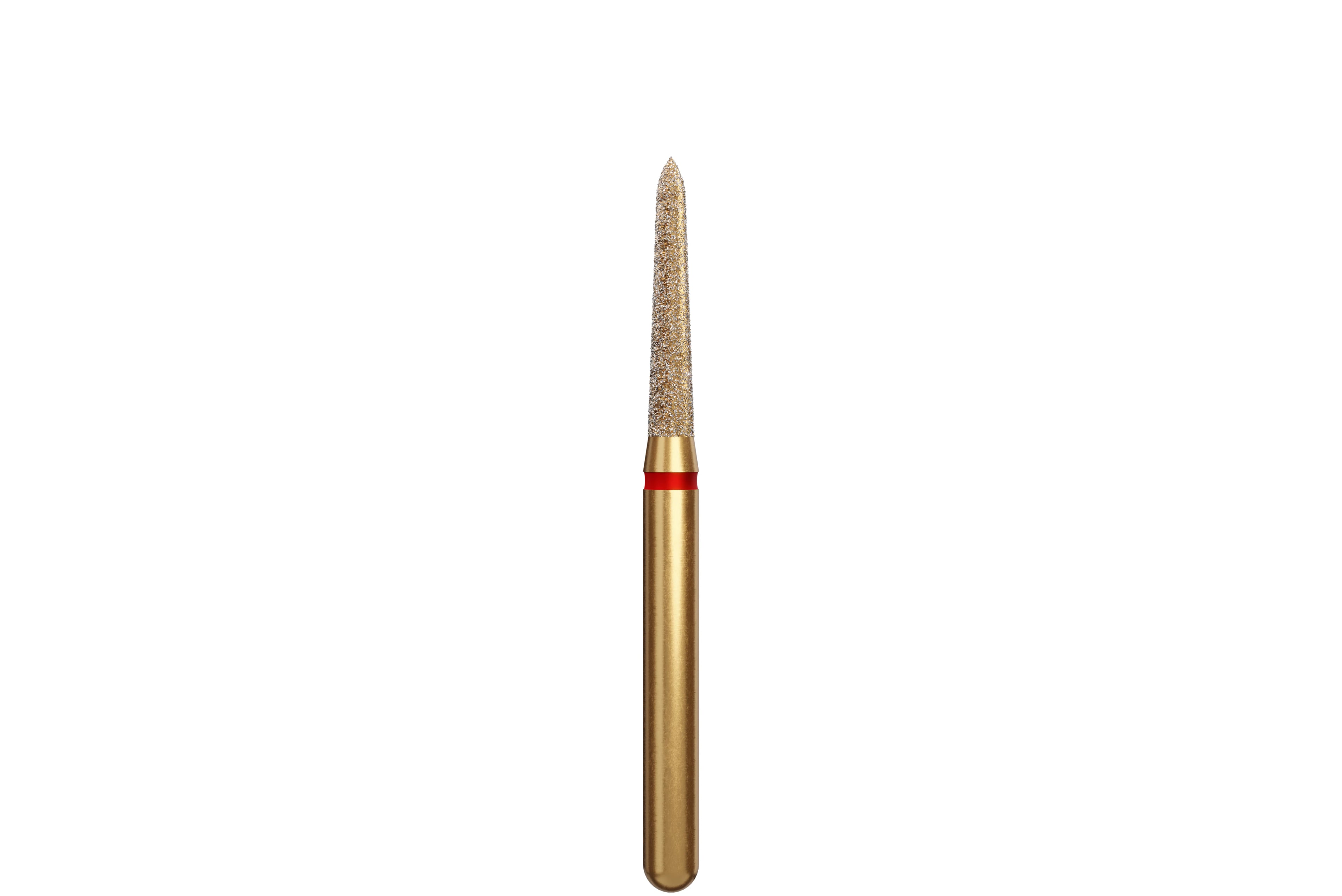 Alpen Multi-Use Multilayer Diamond Bur, FG, Fine, Tapered Torpedo/Curettage, #878K-014, 1.4 mm Head Diameter, 8 mm Head Length, 5/Pk