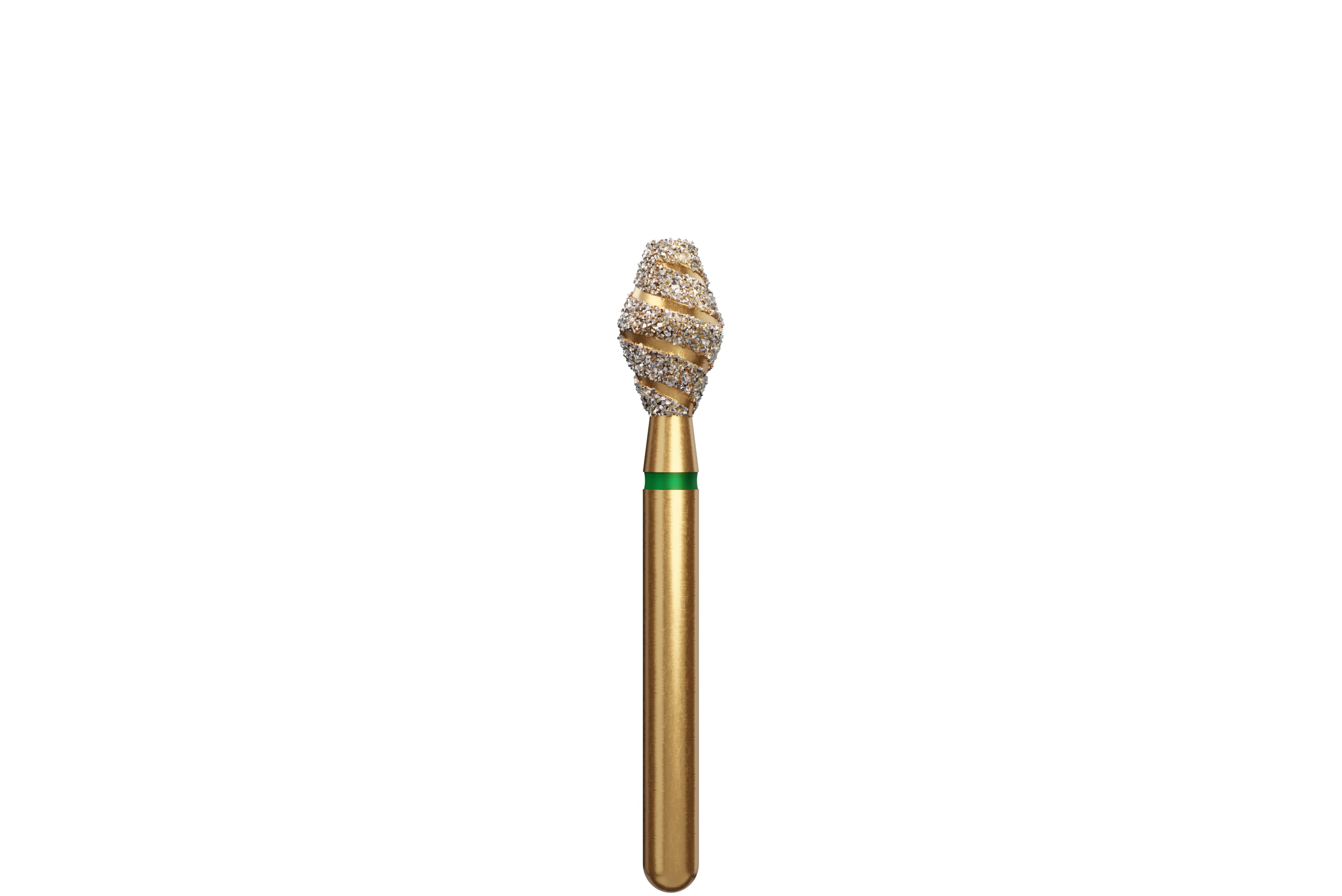 Alpen Multi-Use TurboCut Diamond Instrument, FG, Coarse, Green, Occlusal Reduction, #811, 3.3 mm Head Diameter, 5 mm Head Length, 5/Pkg, G811T-314-033-05.0