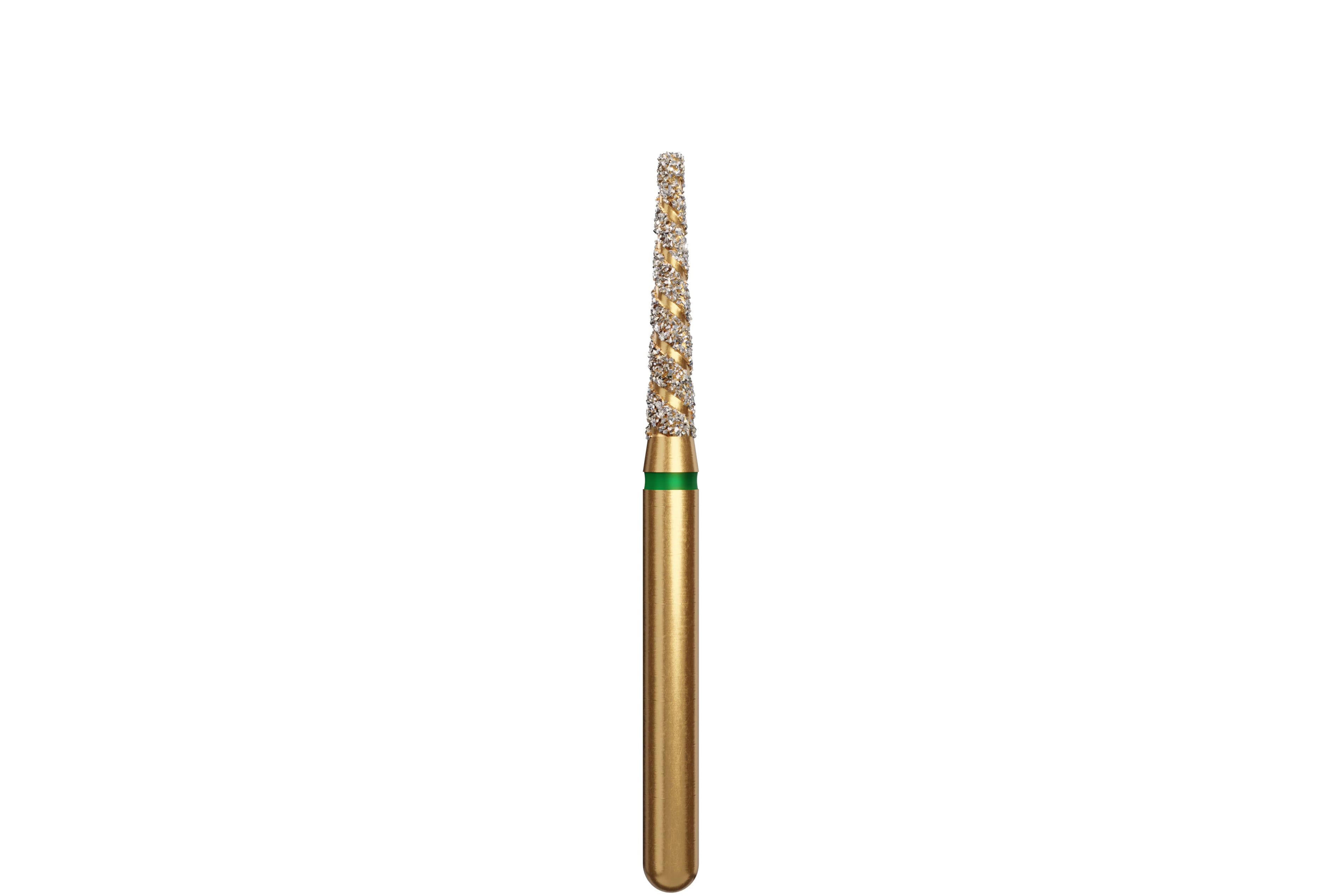 Coltene Alpen TurboCut Diamond Bur, FG, Coarse, Flat End Taper, #847T-016, 1.6 mm Head Diameter, 8 mm Head Length, 5/Pack