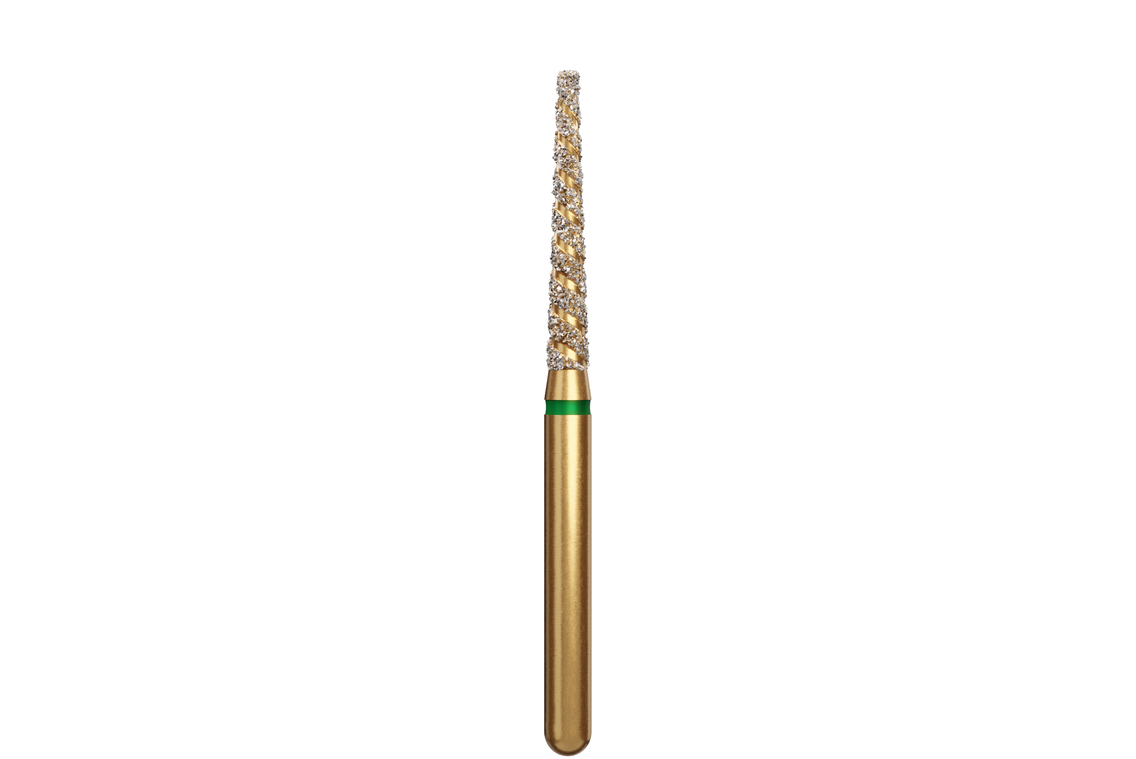 Coltene Alpen TurboCut Diamond Bur, FG, Coarse, Flat End Taper, #848-016, 1.6 mm Head Diameter, 10 mm Head Length, 5/Pack