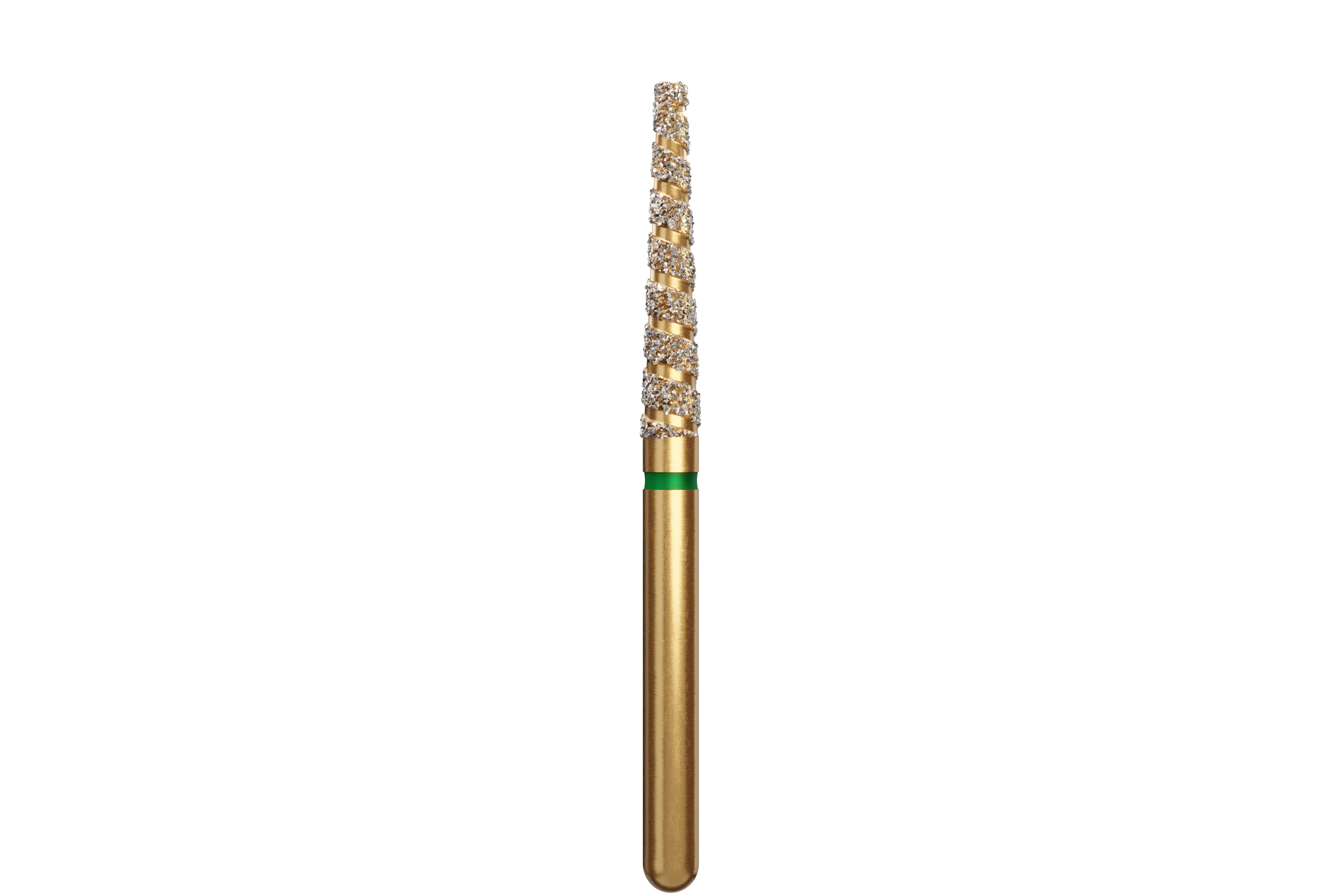 Coltene Alpen TurboCut Diamond Bur, FG, Coarse, Flat End Taper, #848-018, 1.8 mm Head Diameter, 10 mm Head Length, 5/Pack