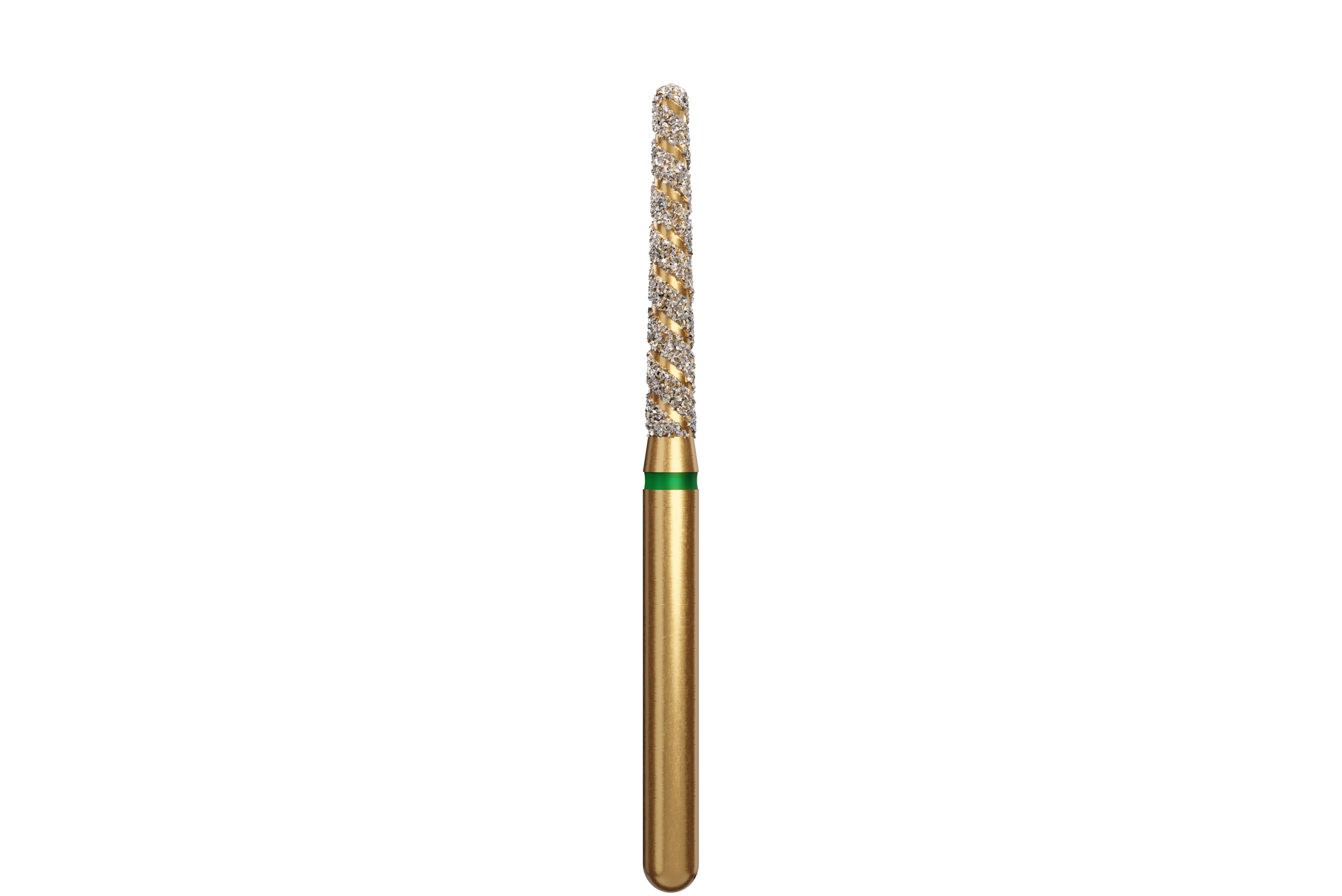 Alpen TurboCut Diamond Bur, FG, Round End Taper, Coarse, Green, #850T-016, 1.6 mm Head, 10 mm Length, 5/Pk, 60032235