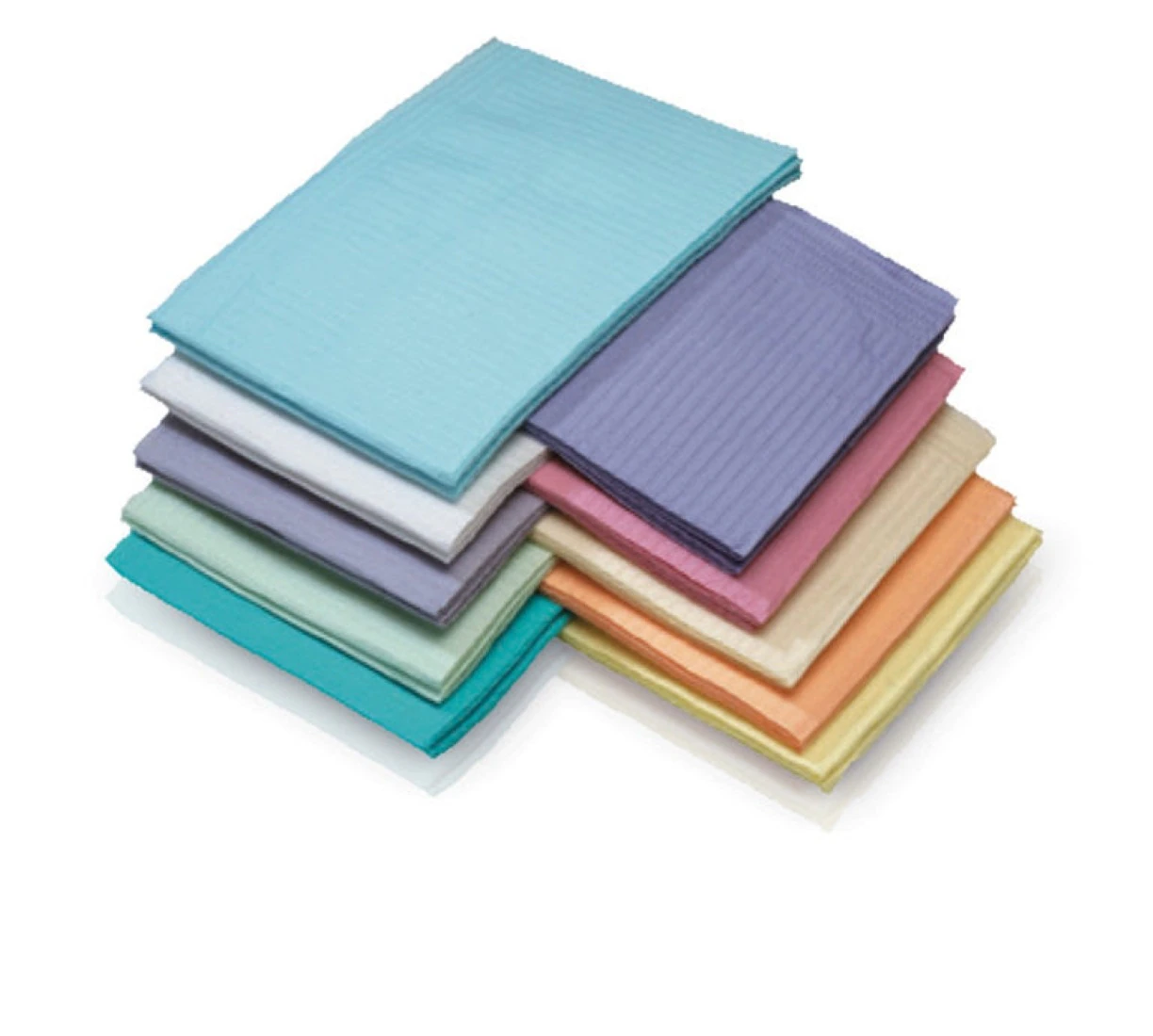 Medicom SafeBasics Dry-Back Plus Dental Bibs, 3-Ply Paper + 1-Ply Poly, Blue, 13" x 18", 500/Case, 8382