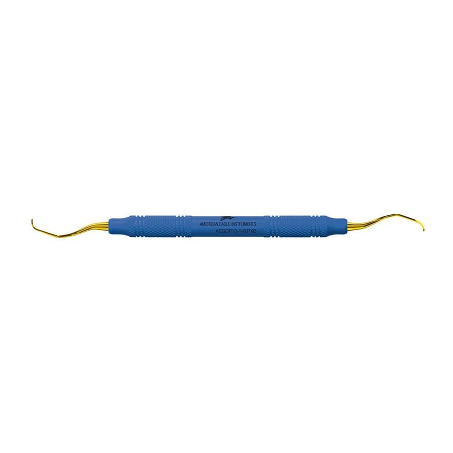 American Eagle XP® SQUARED Technology Gracey +3 Deep Pocket 13-14 Curette, Blue, 3/8 Handle, Double End, Each