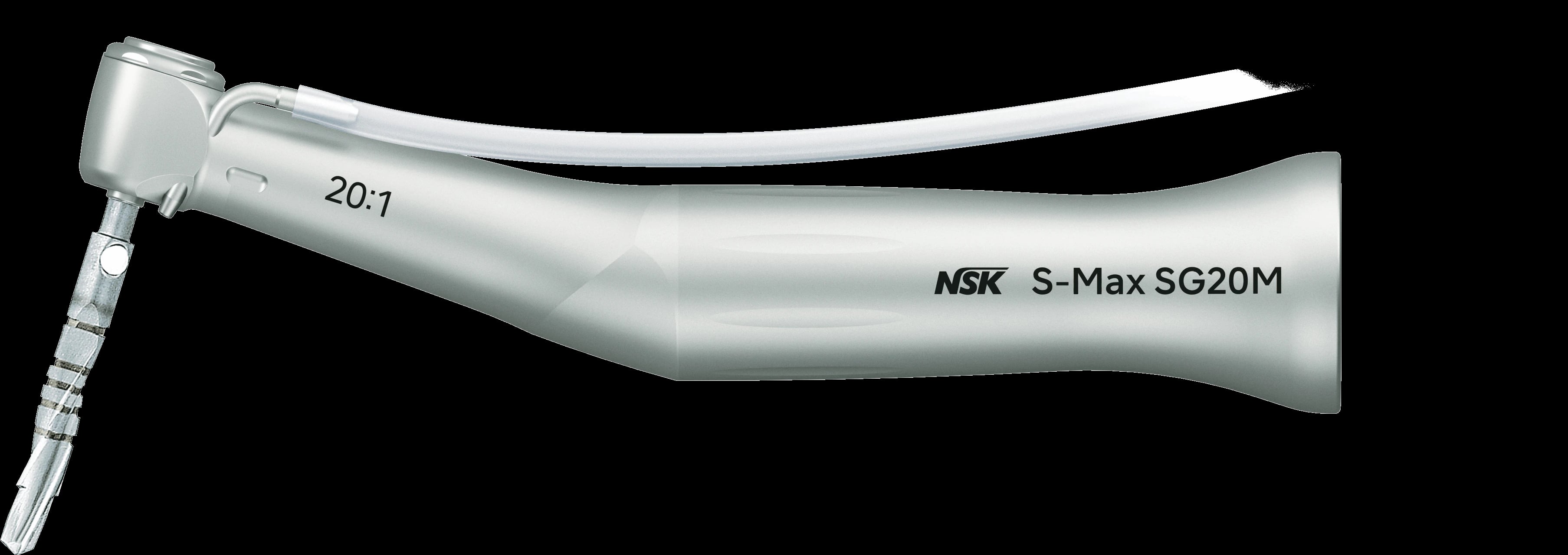 NSK S-Max SG20M Low Speed Electric Contra Angle Mini Head Surgical Handpiece, 20:1 Reduction, Non-Optic, Push Button Chuck, CA13020001, Each
