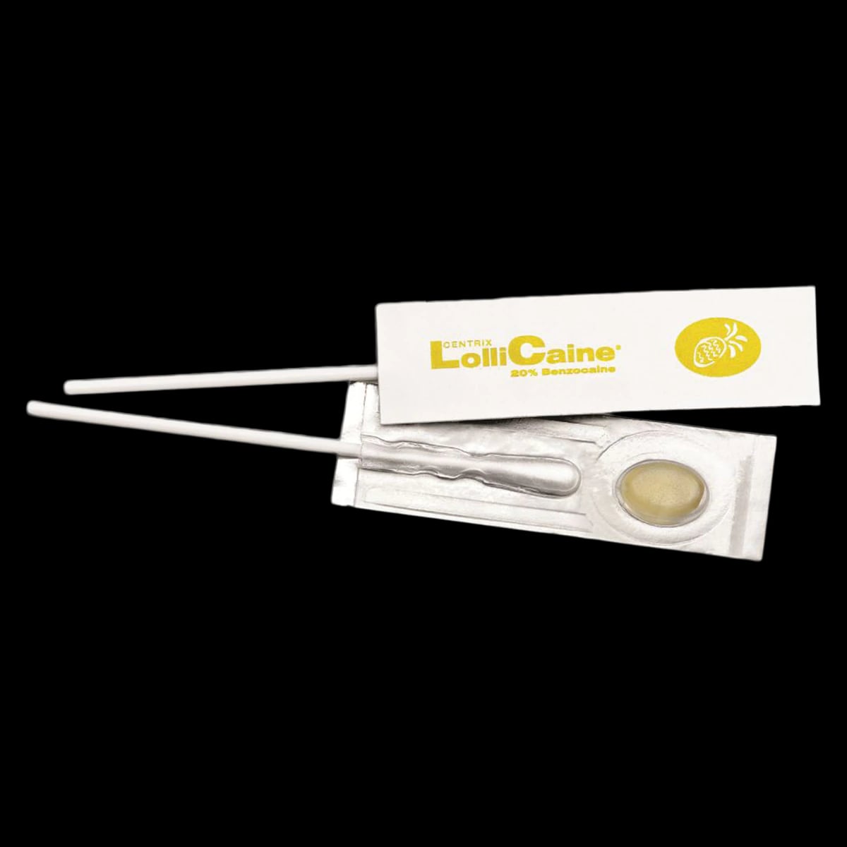 LolliCaine Pina Colada Topical Benzocaine Gel, 20%, Single-Use LolliPack, 0.3 mL, 120/Pack, 360094