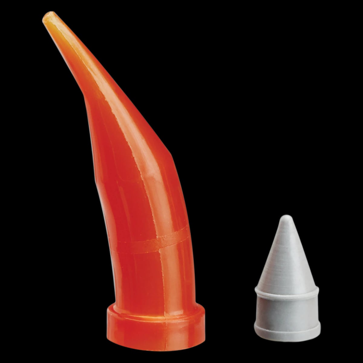 AccuDose Low Viscosity Tubes and Plugs, PhotoBloc Orange Tube with Gray Plug, 500/Pk, 210023