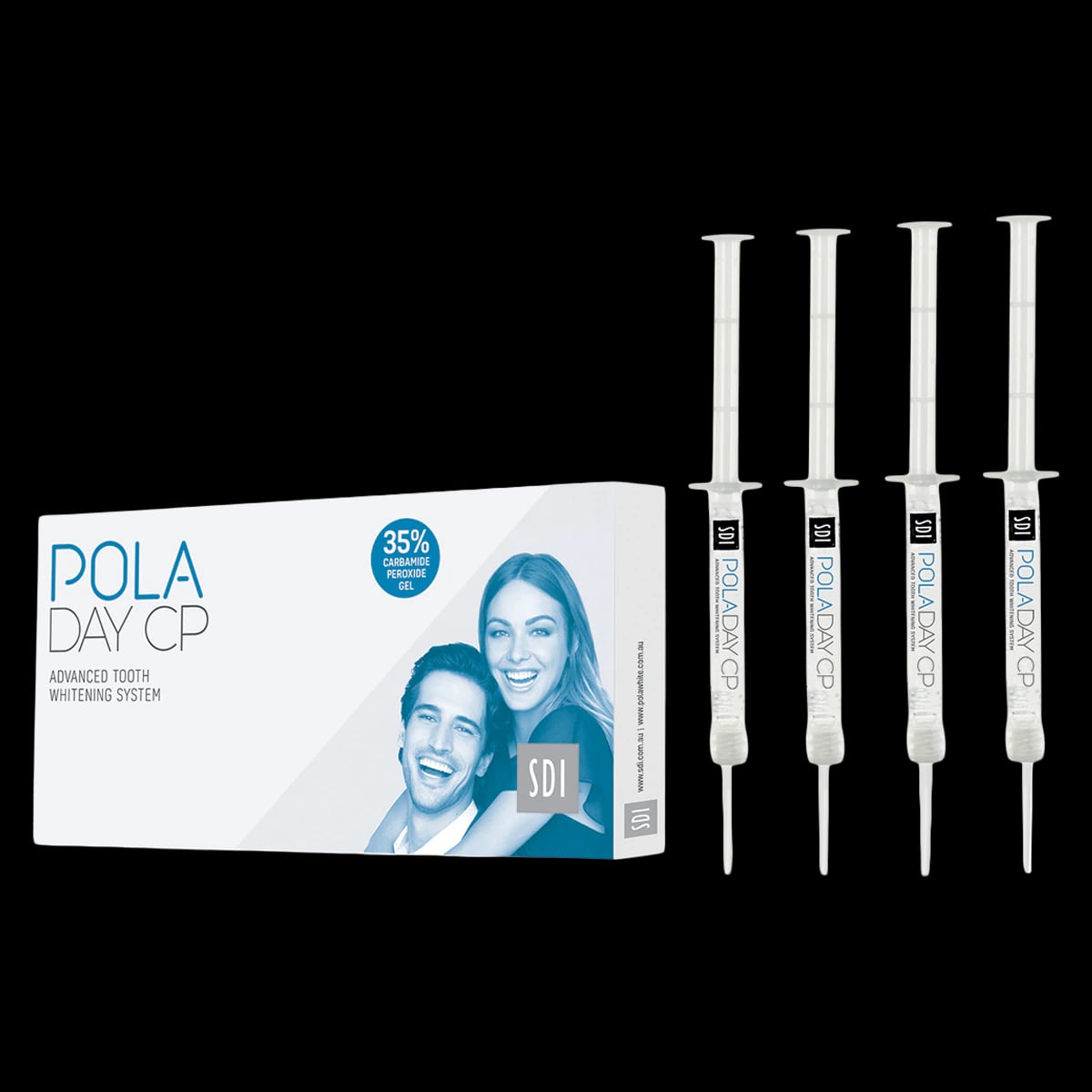 Pola Day CP Take-Home Tooth Whitening System, 35% Carbamide Peroxide, Spearmint, 1.3 g Syringes, 4/Pk, 7700324