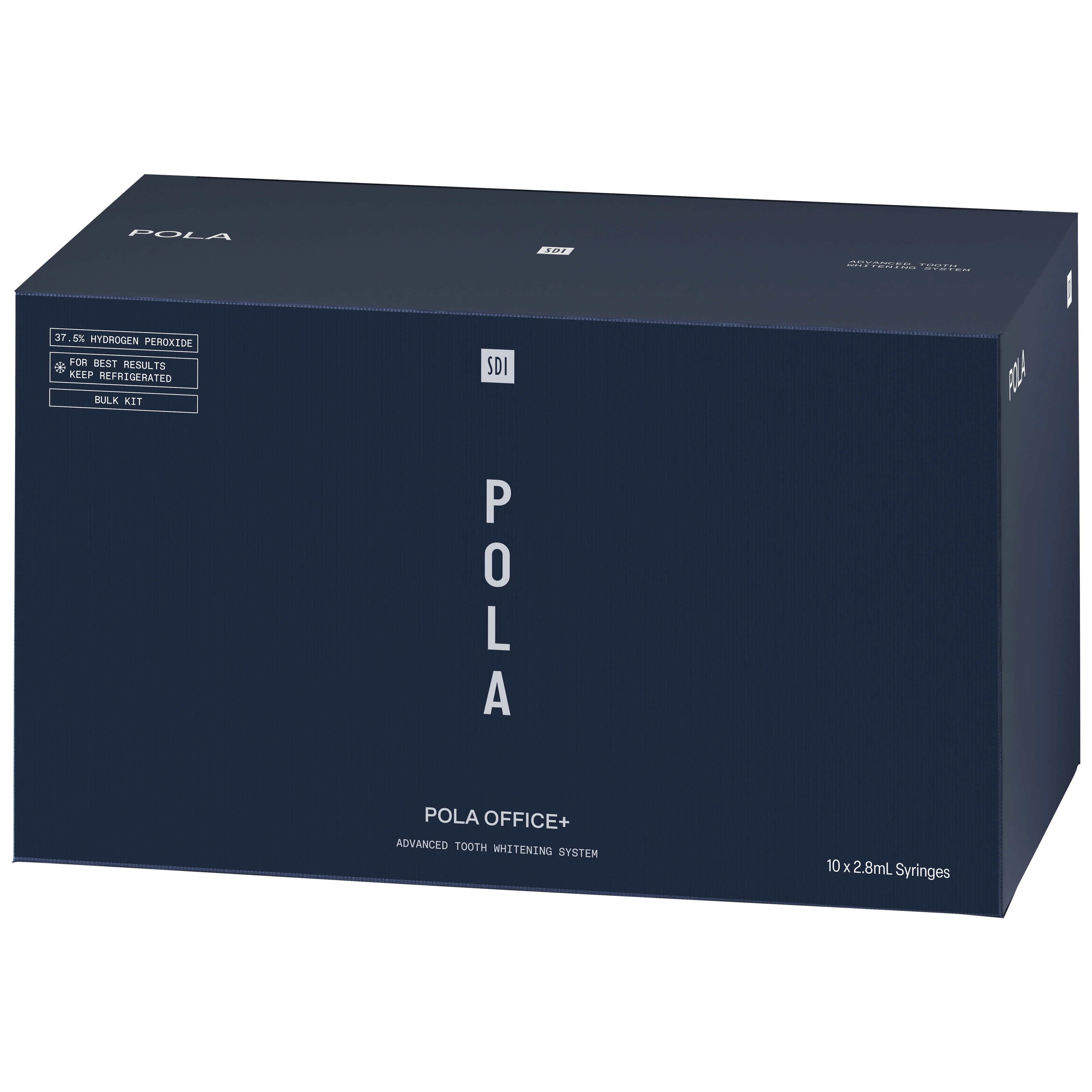 SDI Pola Office+ 37.5% Hydrogen Peroxide In-Office Tooth Whitening System, Bulk Kit, 10 x 2.8 mL Syringes, No Retractors, 7700457