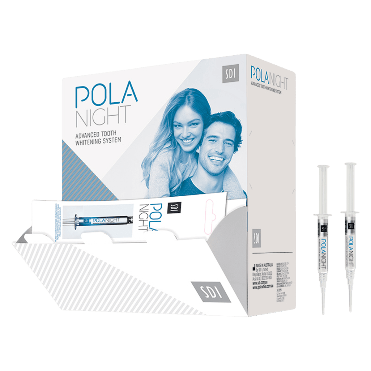 Pola Night 16% Carbamide Peroxide Take-Home Whitening Dispenser Pack, 3 g Syringes, Spearmint, 50/Box, 7700072