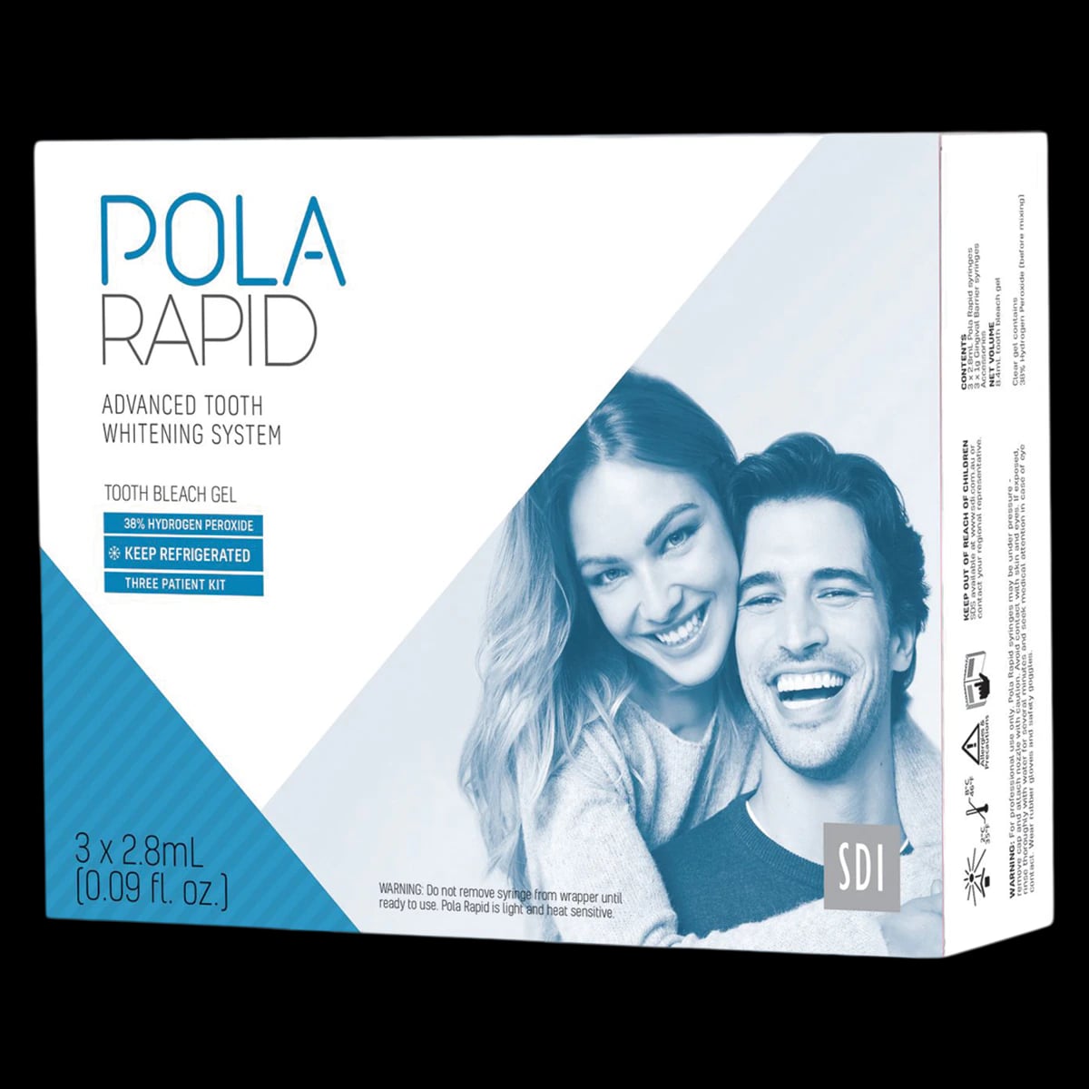 SDI Pola Rapid In-Office Tooth Whitening 1-Patient Kit with Optragate, 38% Hydrogen Peroxide, 2.8 mL Syringe, 7700503
