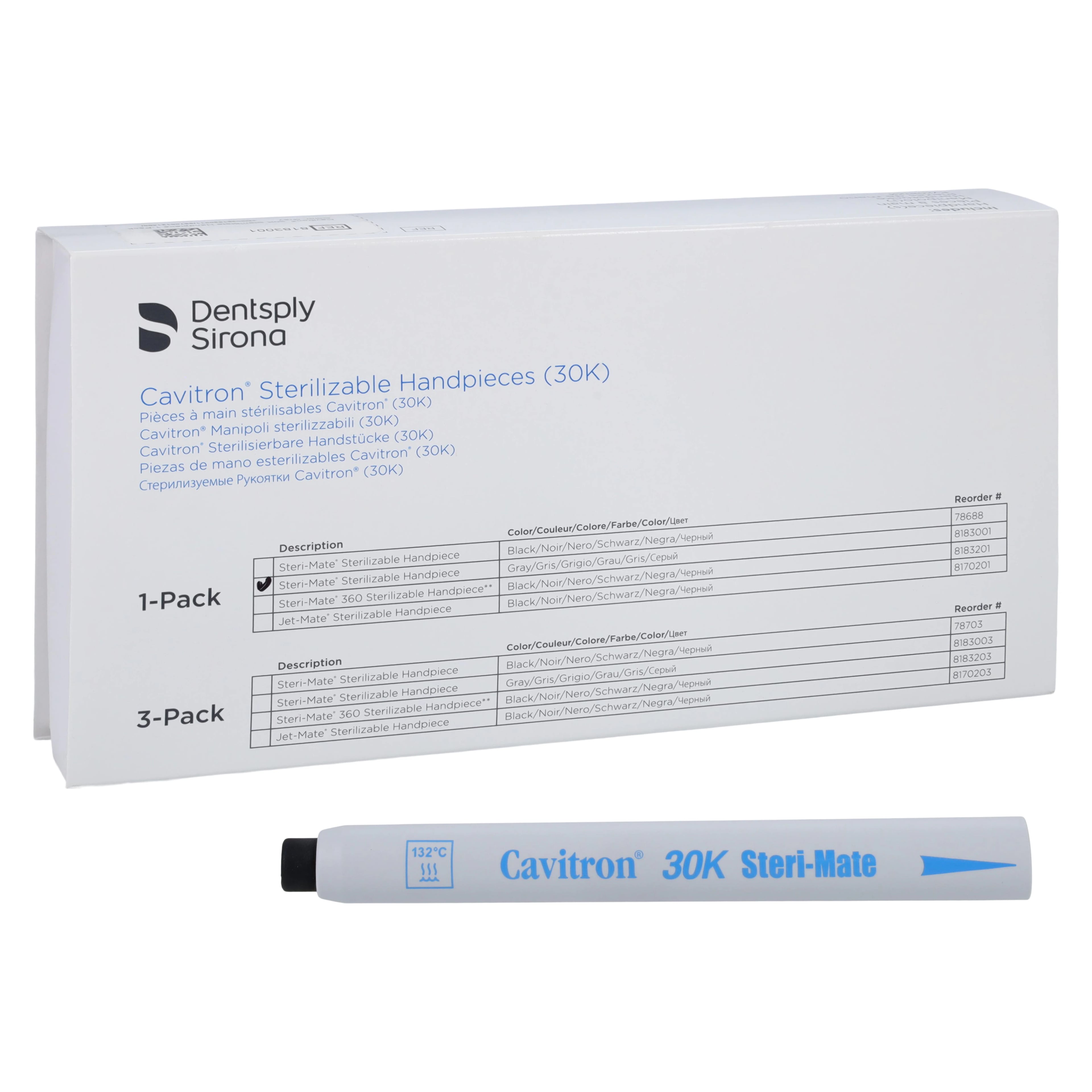 Cavitron Steri-Mate Detachable Sterilizable Ultrasonic Scaler Handpiece, 30K, Gray, 1/Pk, 8183001