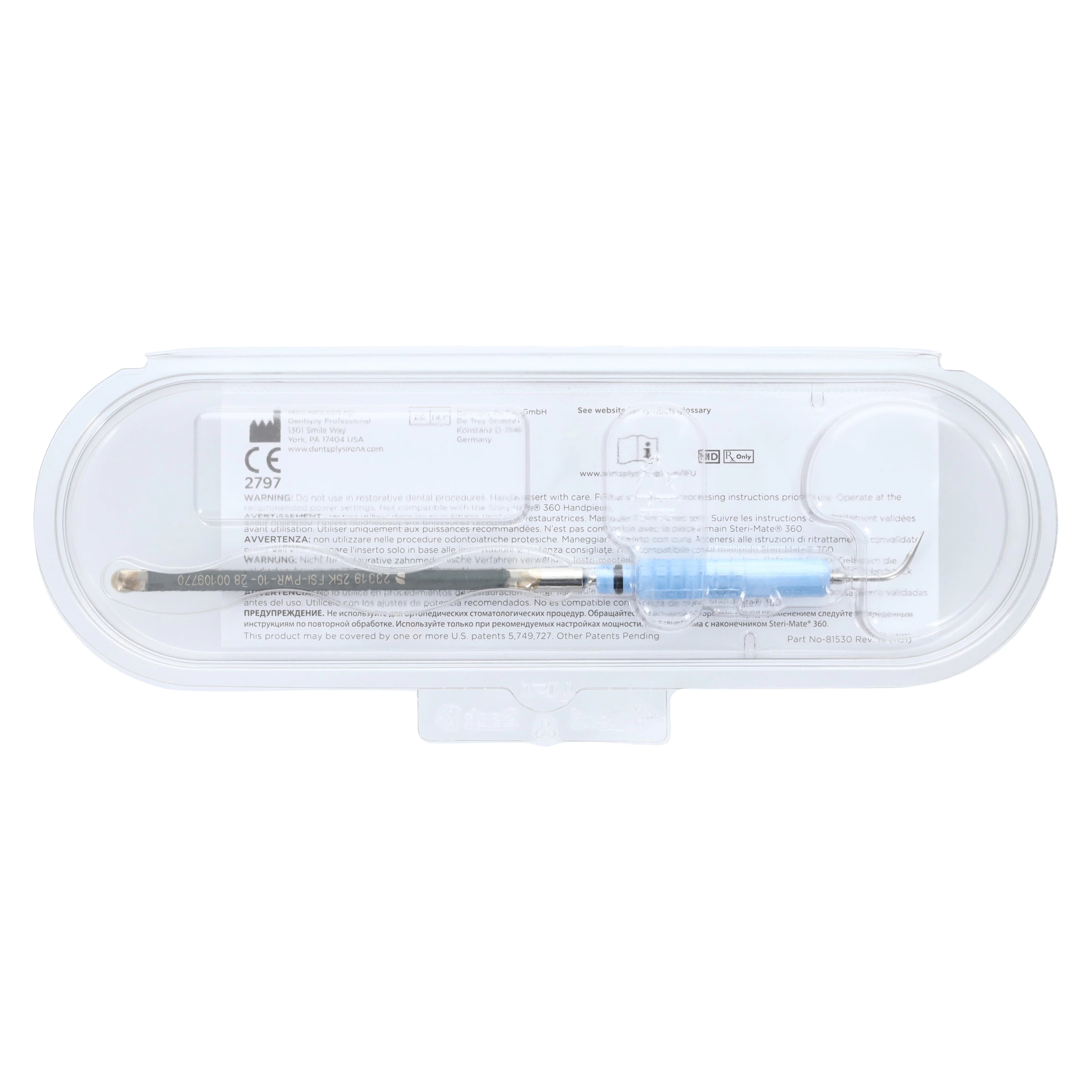 Cavitron FSI PowerLINE-10 Ultrasonic Insert, 25 kHz, Light Blue Grip, 1/Pk, 80293