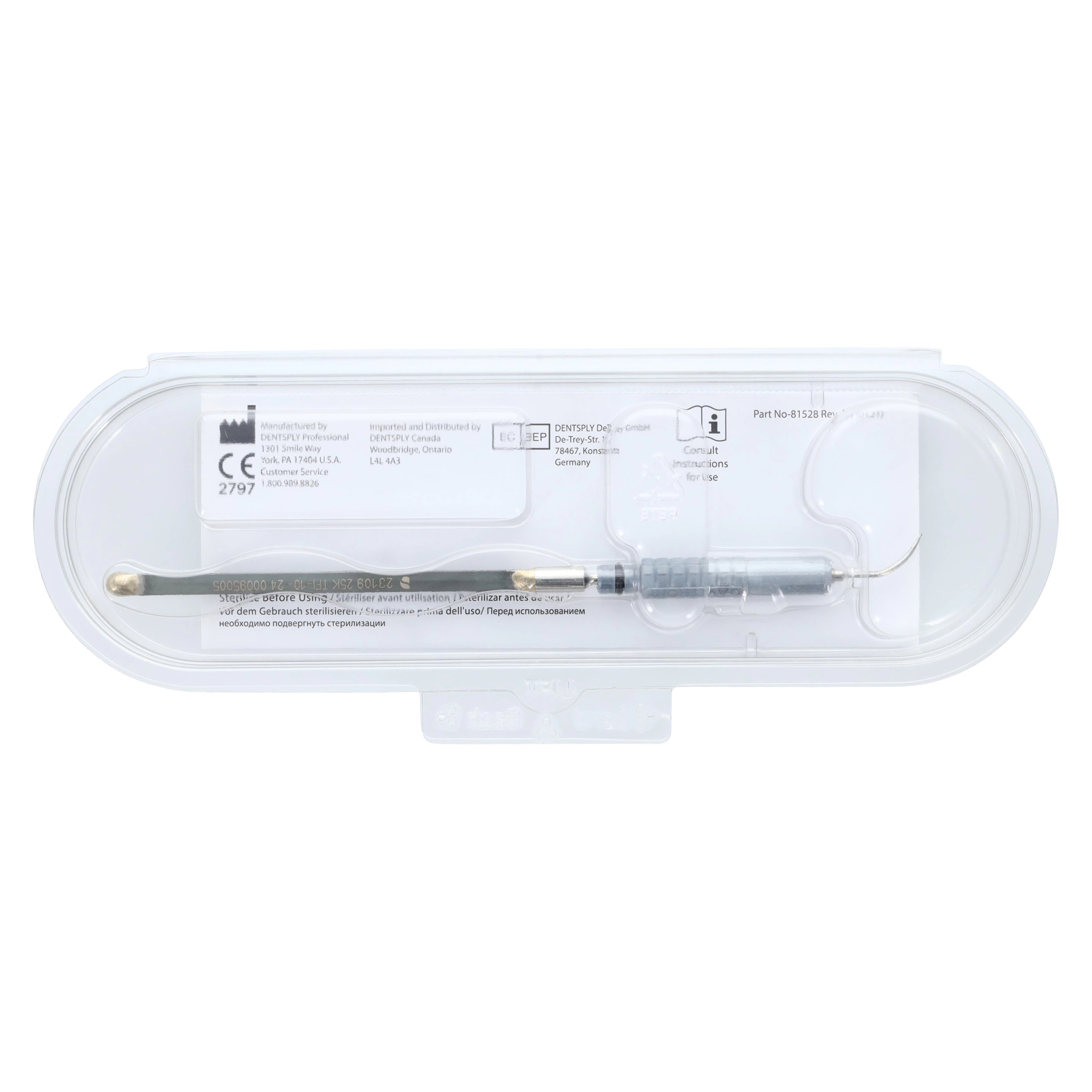 Cavitron Thru-Flow Ultrasonic Insert TFI-10, Straight, 25K, Gray Grip, 1/Pk, 6121708
