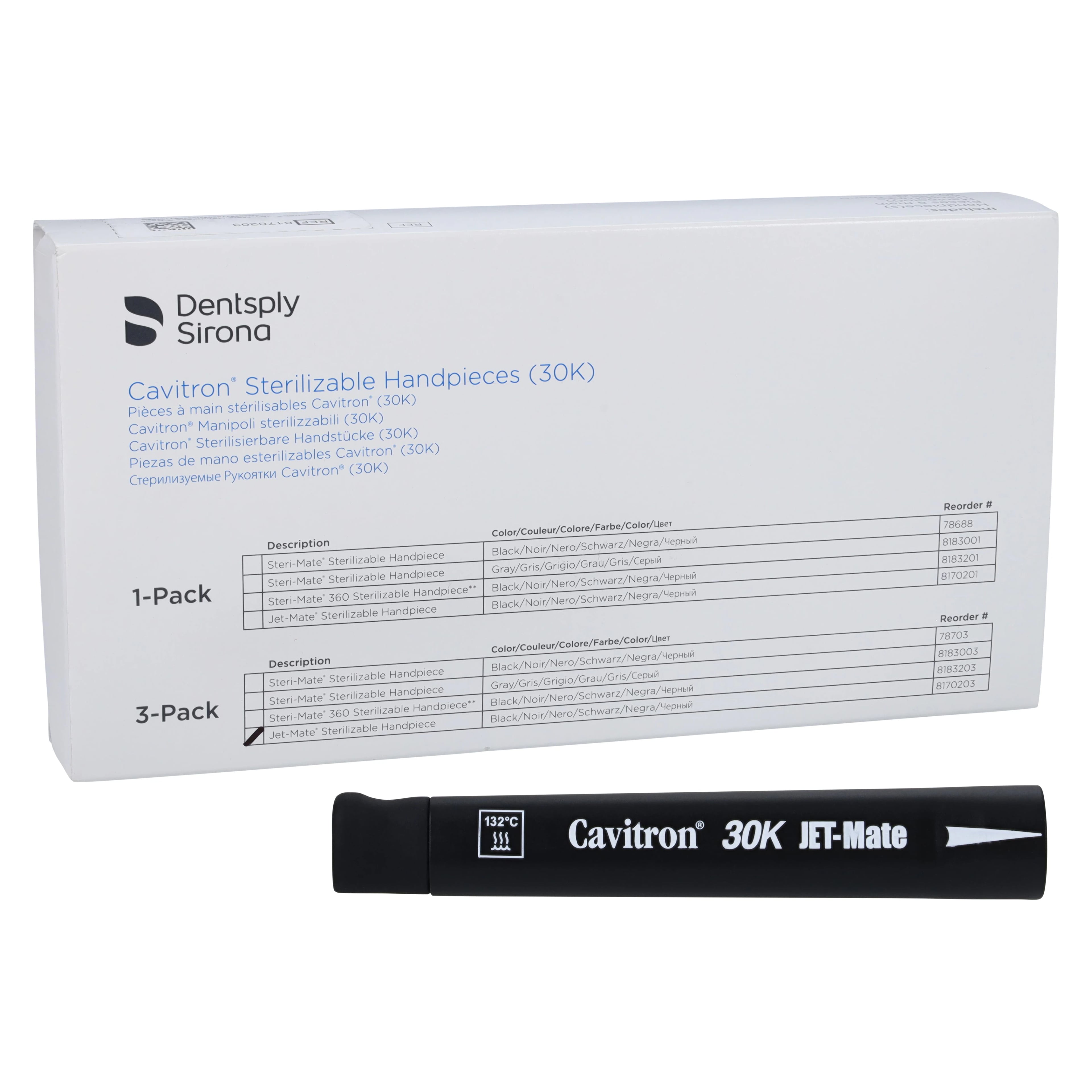 Cavitron Jet-Mate Detachable Autoclavable Handpiece, 30 kHz, 3/Pkg, 8170203