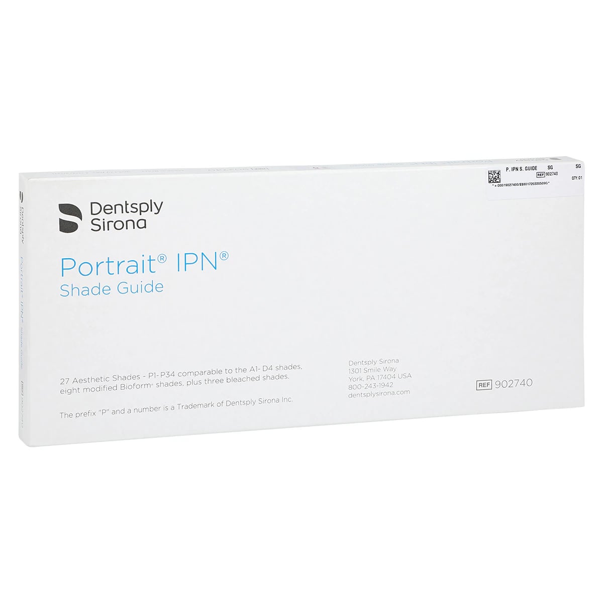 Dentsply Trubyte Portrait IPN Shade Guide, 27 Shades, 902740