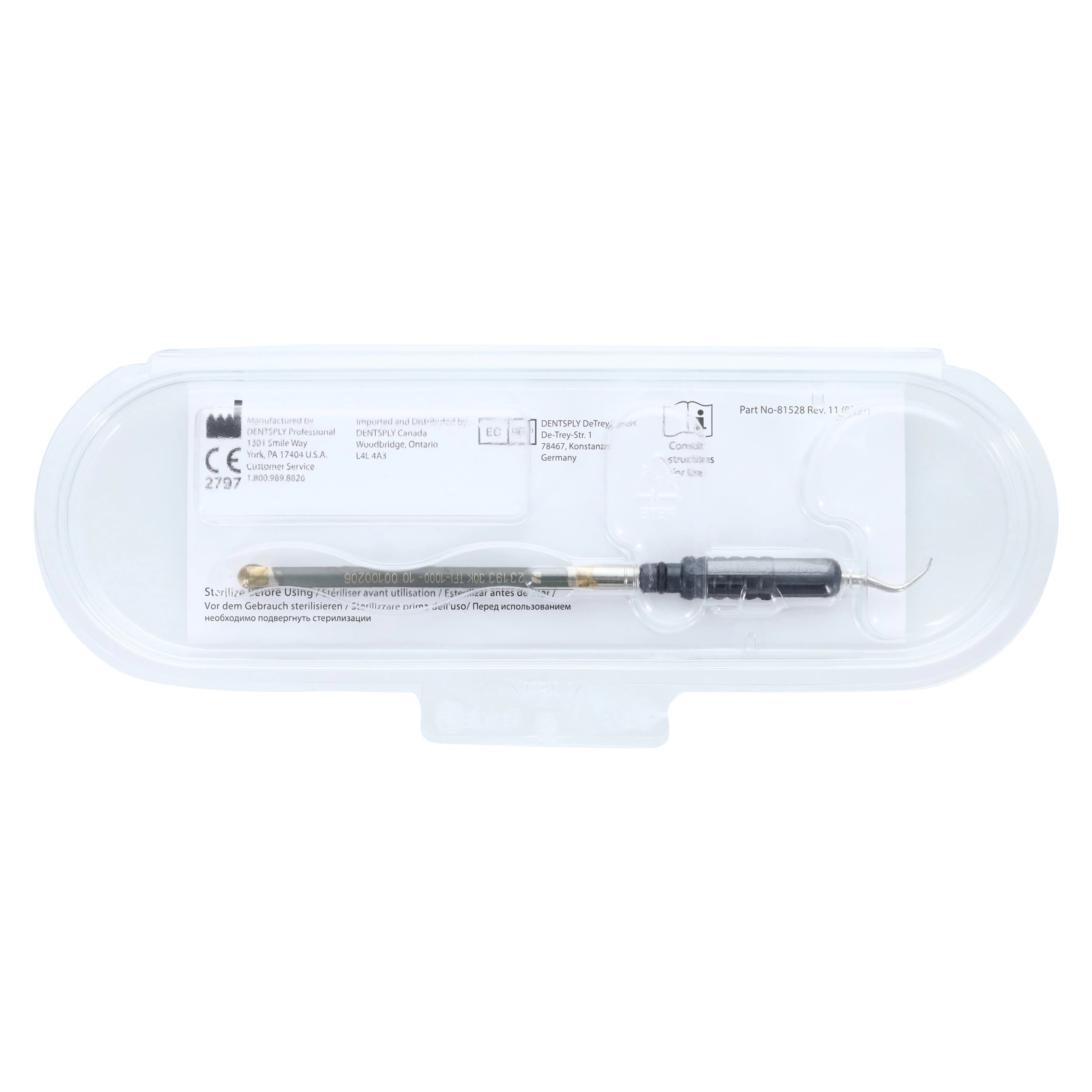 Cavitron Thru Flow Ultrasonic Insert TFI-1000, Triple Bend, 30 kHz, Black Grip, 1/Pk, 6374110