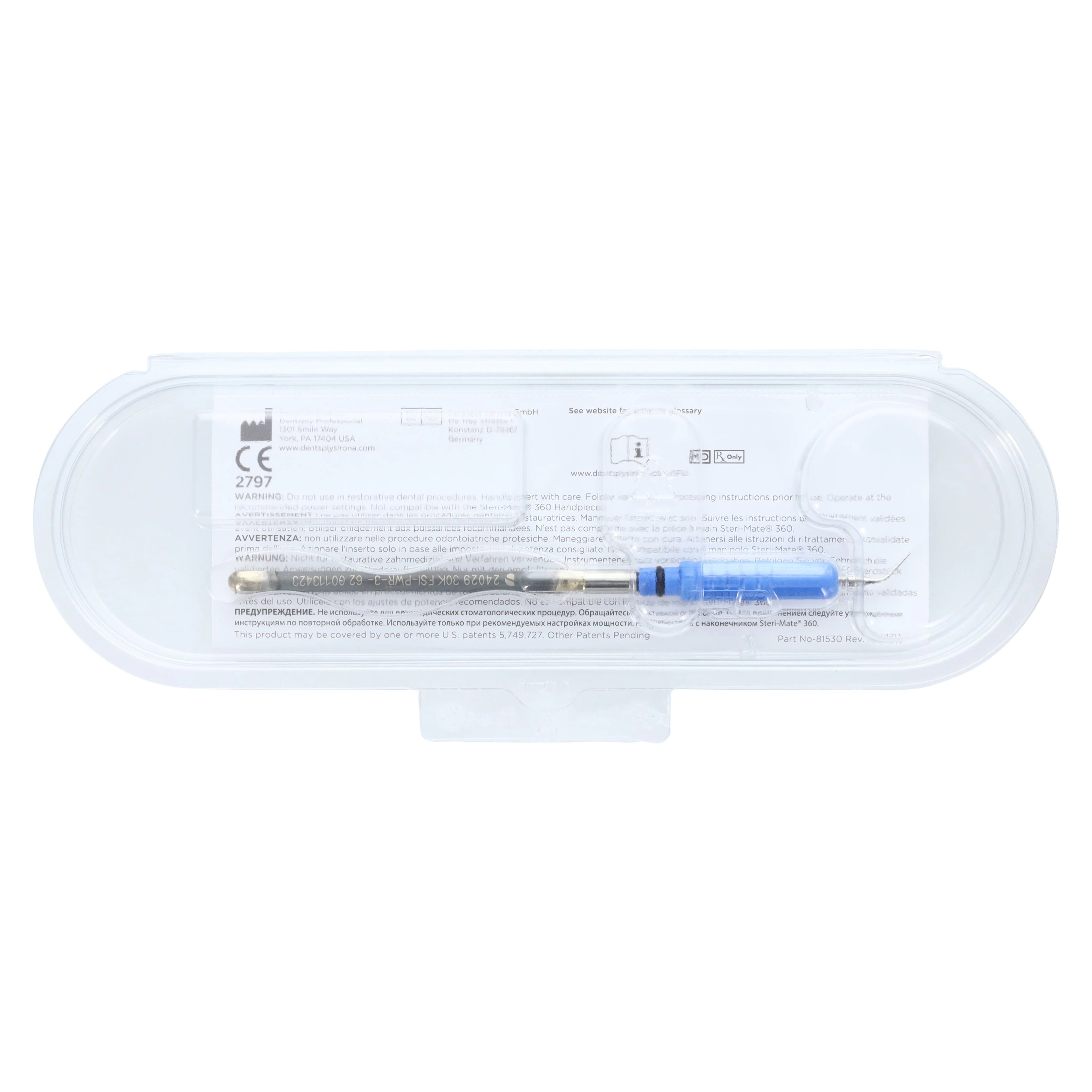 Cavitron FSI PowerLINE-3 Ultrasonic Insert, Thin Beavertail, 30K, Dark Blue Grip, 1/Pk, 80797
