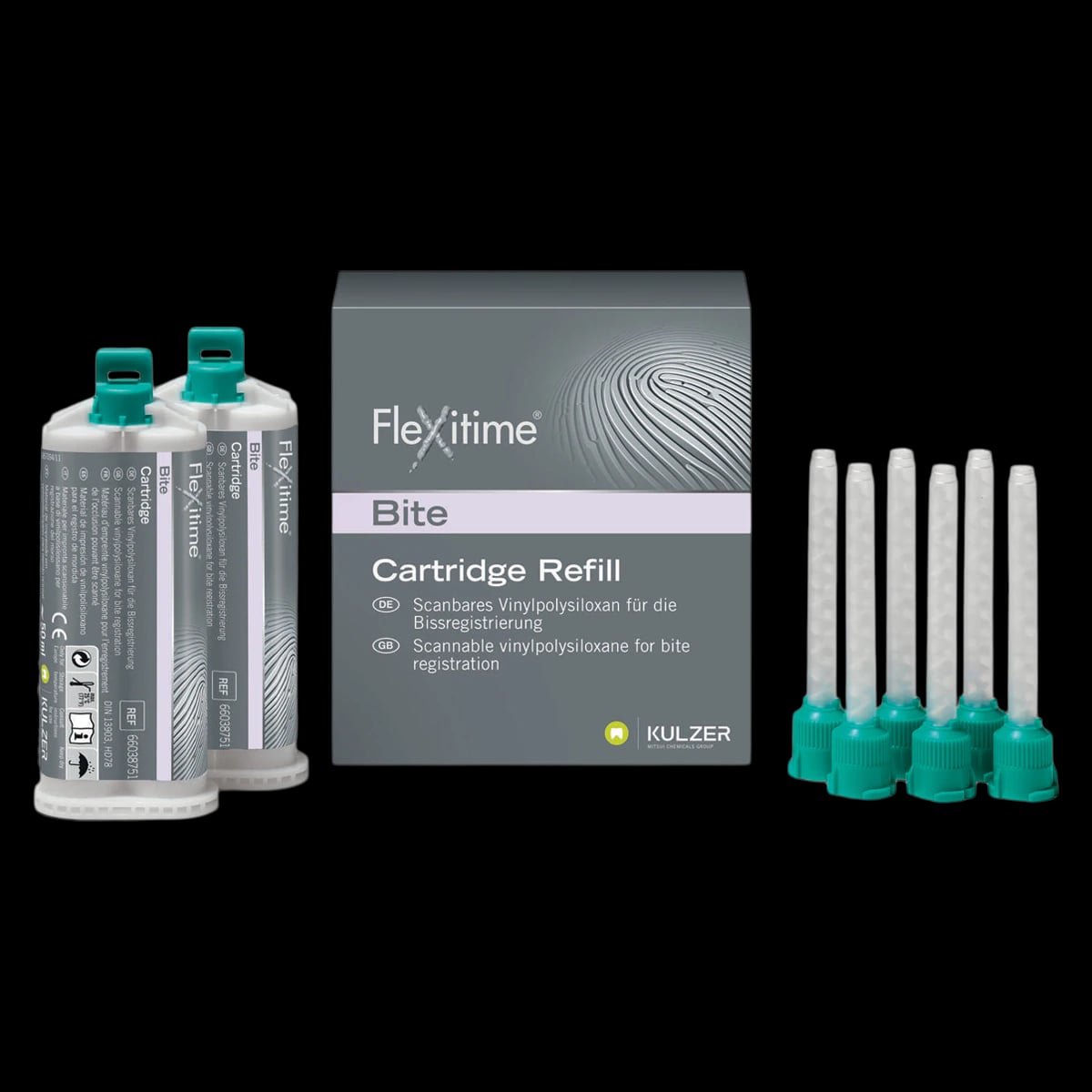 Flexitime Bite Registration Vinylpolysiloxane Fast Set Cartridge Refill, 50 mL, 2/Pk, 50066038