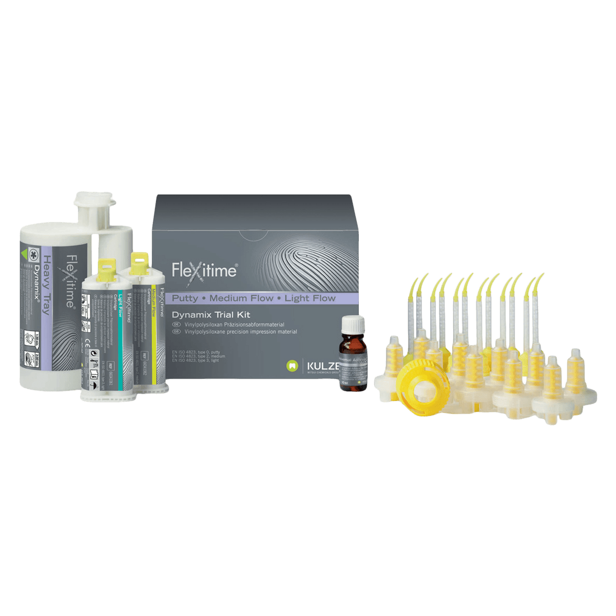Flexitime Dynamix VPS Impression Material, Heavy Tray Trial Kit with Light & Medium Flow, 66041071