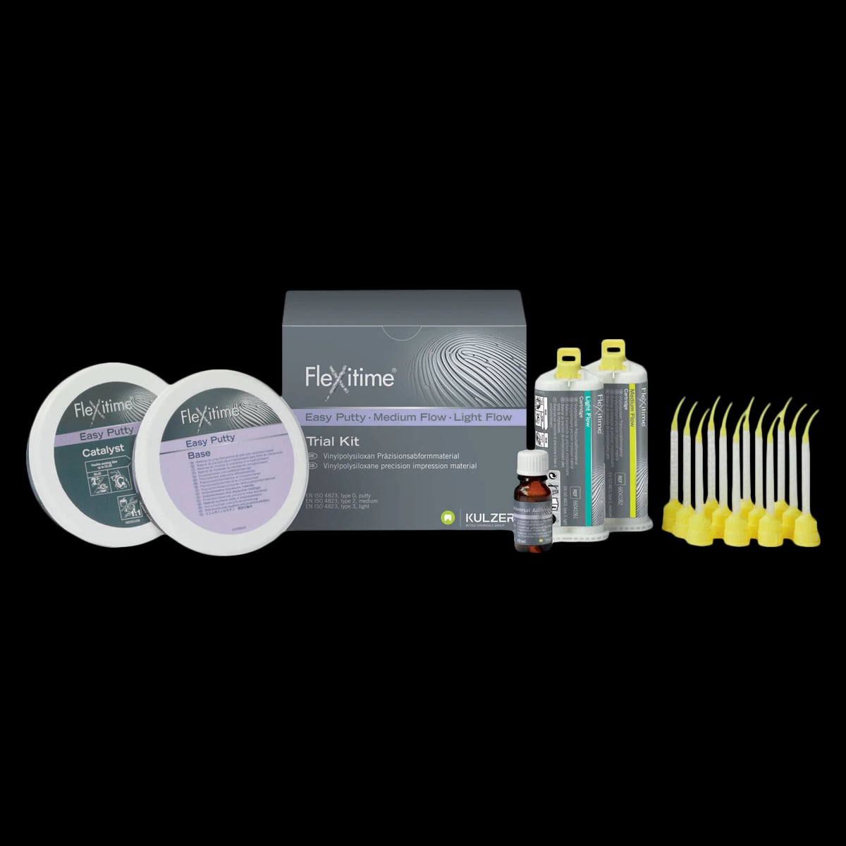 Kulzer Flexitime® VPS Impression Material – Easy Putty Trial Kit, Handmix, Light & Medium Flow, 66041064