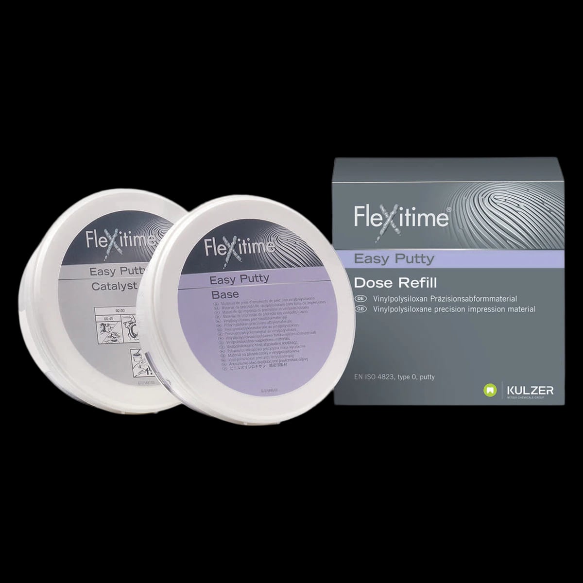 Kulzer Flexitime Easy Putty VPS Impression Material Refill, 600 mL (300 mL Base + 300 mL Catalyst), 50034802
