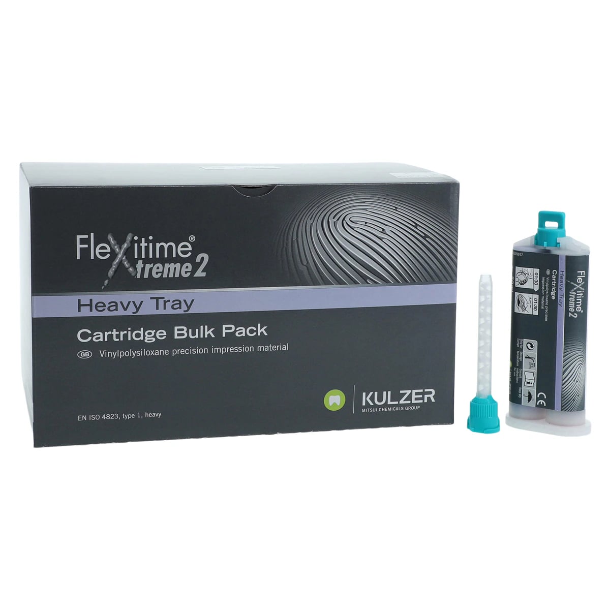 Flexitime Xtreme 2 VPS Impression Material, Heavy Tray, 50 ml Cartridges, Wild Berry, 12/Pk, 66044884