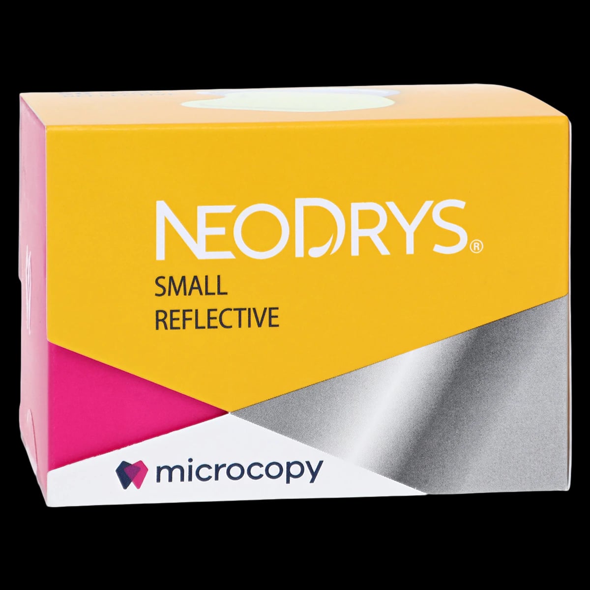 NeoDrys ReFlective Saliva Absorbent Cotton Roll Substitute, Small (Yellow), Reflective Backing, 50/Box, DYRS