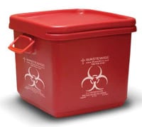 Isolyser SMS Sharps Mail-Back Disposal System, 18 Gallon, Red, 1/Pkg