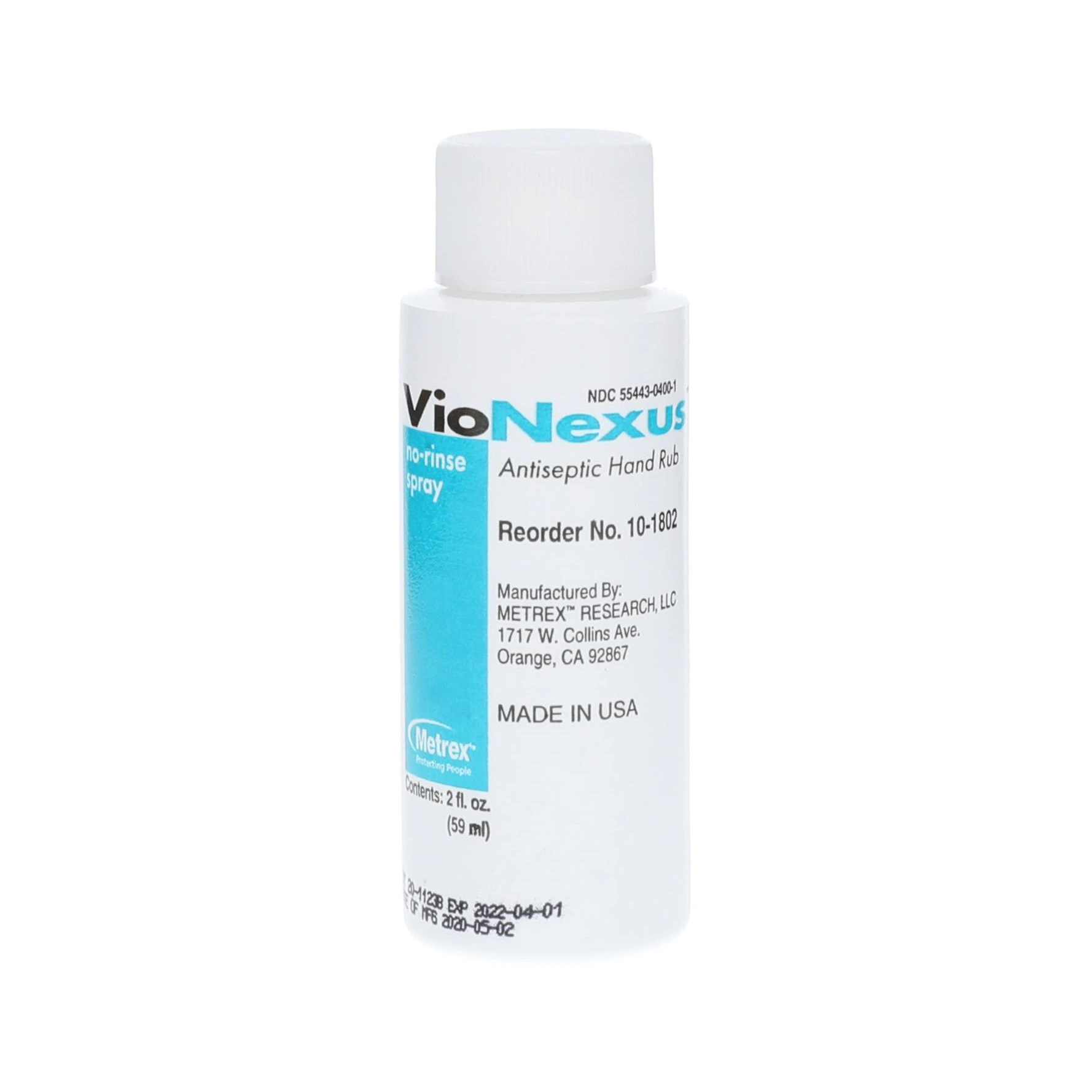 VioNexus No-Rinse Spray Antiseptic Handwash, Unscented, 2 oz Spray Bottle, 10-1802