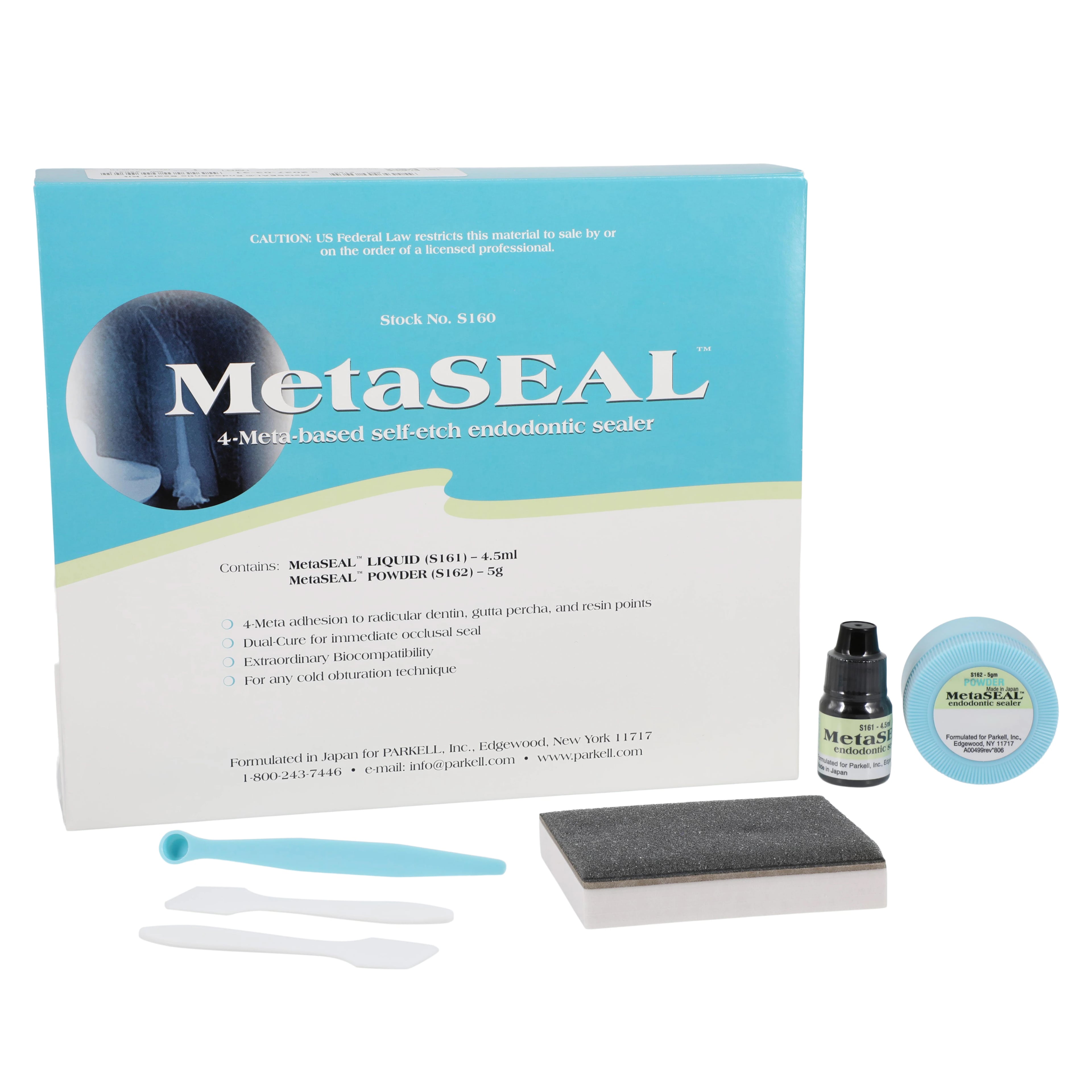 MetaSEAL Endodontic Sealer Complete Kit, Self-Etch Dual-Cure Resin Sealer, 4.5 mL Liquid & 5 g Powder, S160
