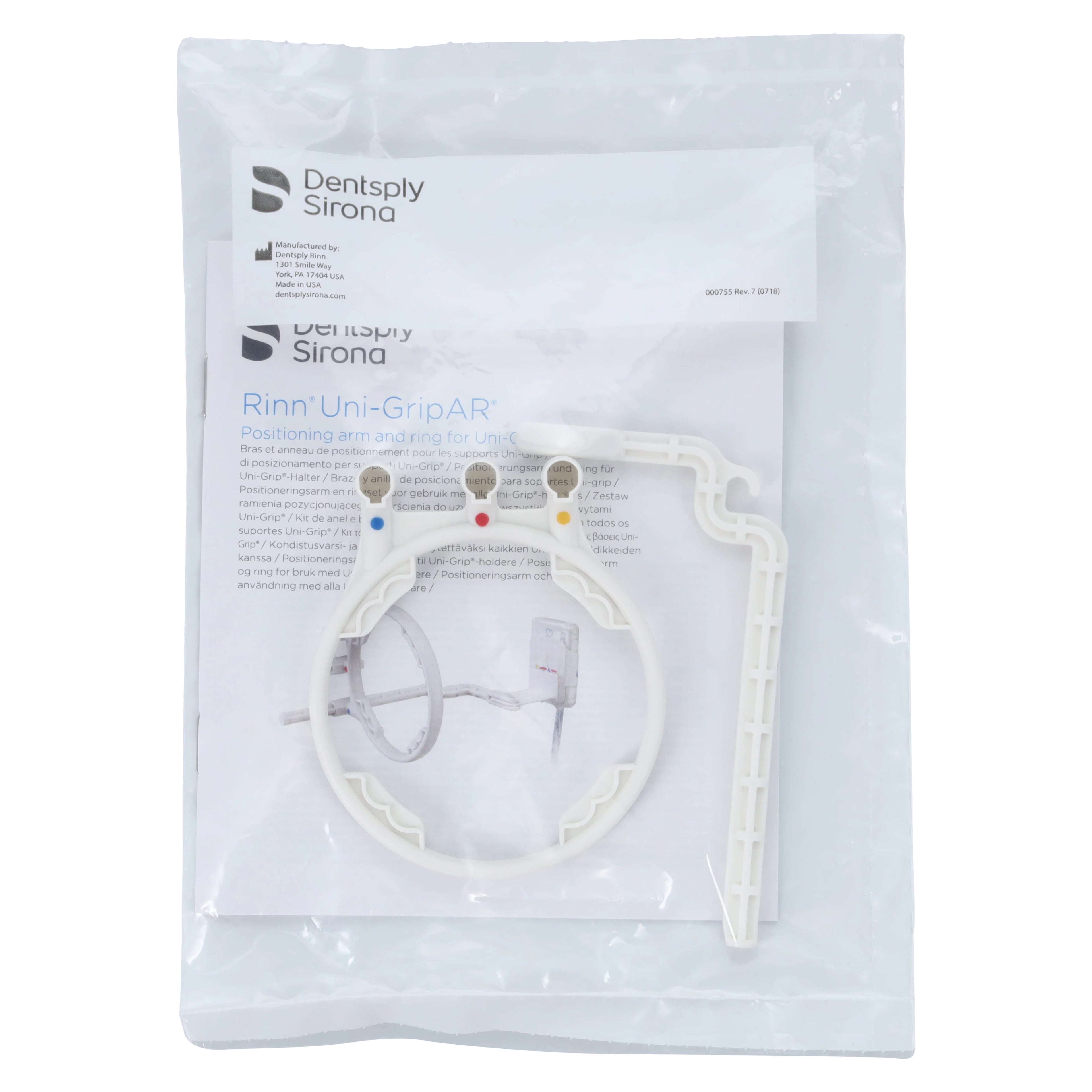 Uni-GripAR Positioning Arm & Ring for All Uni-Grip Holders, White, 1/Pk, 550100