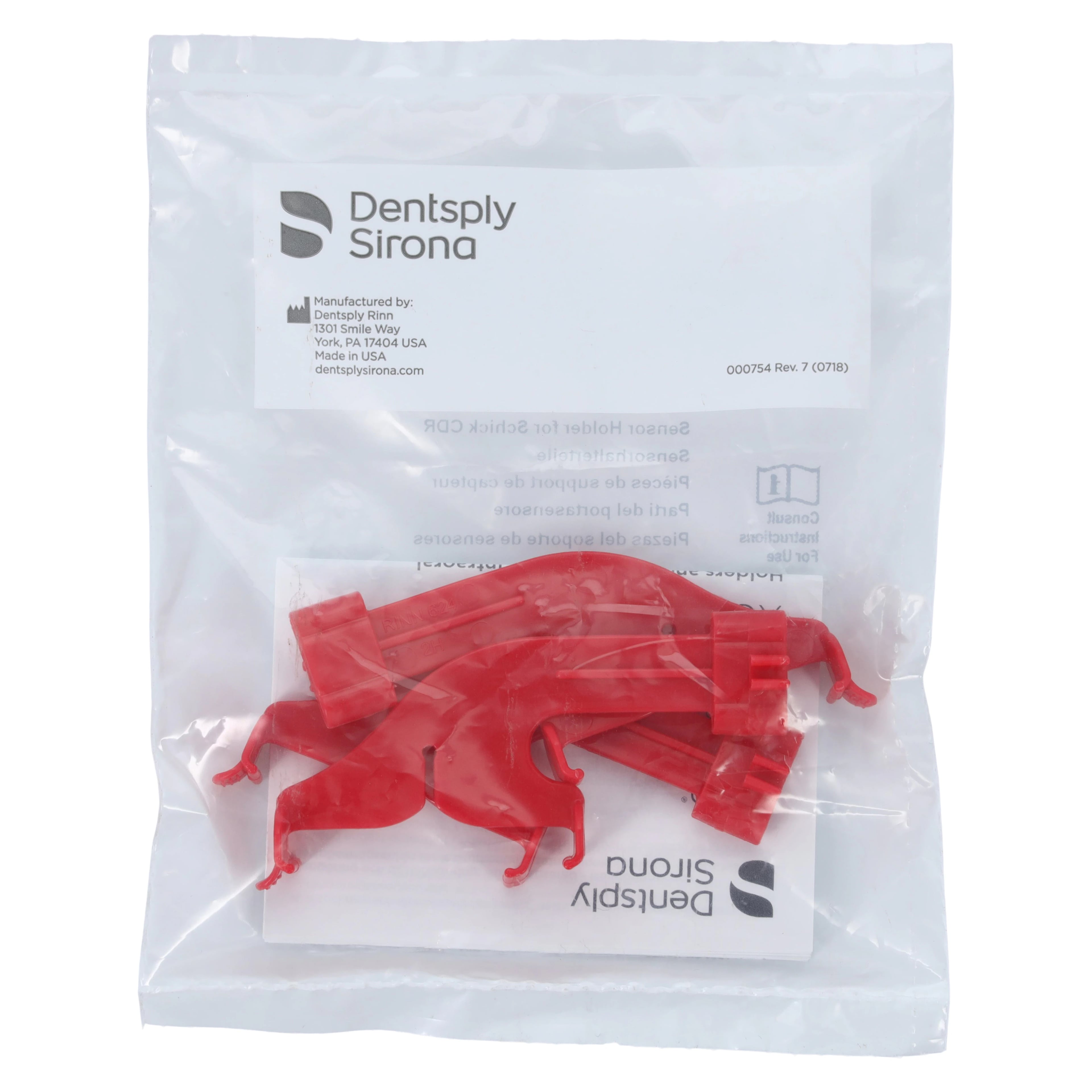 XCP-DS® Bite Wing Biteblock for Schick CDR Digital Sensor, Red, #2 Horizontal, 3/Pack, 55-0624