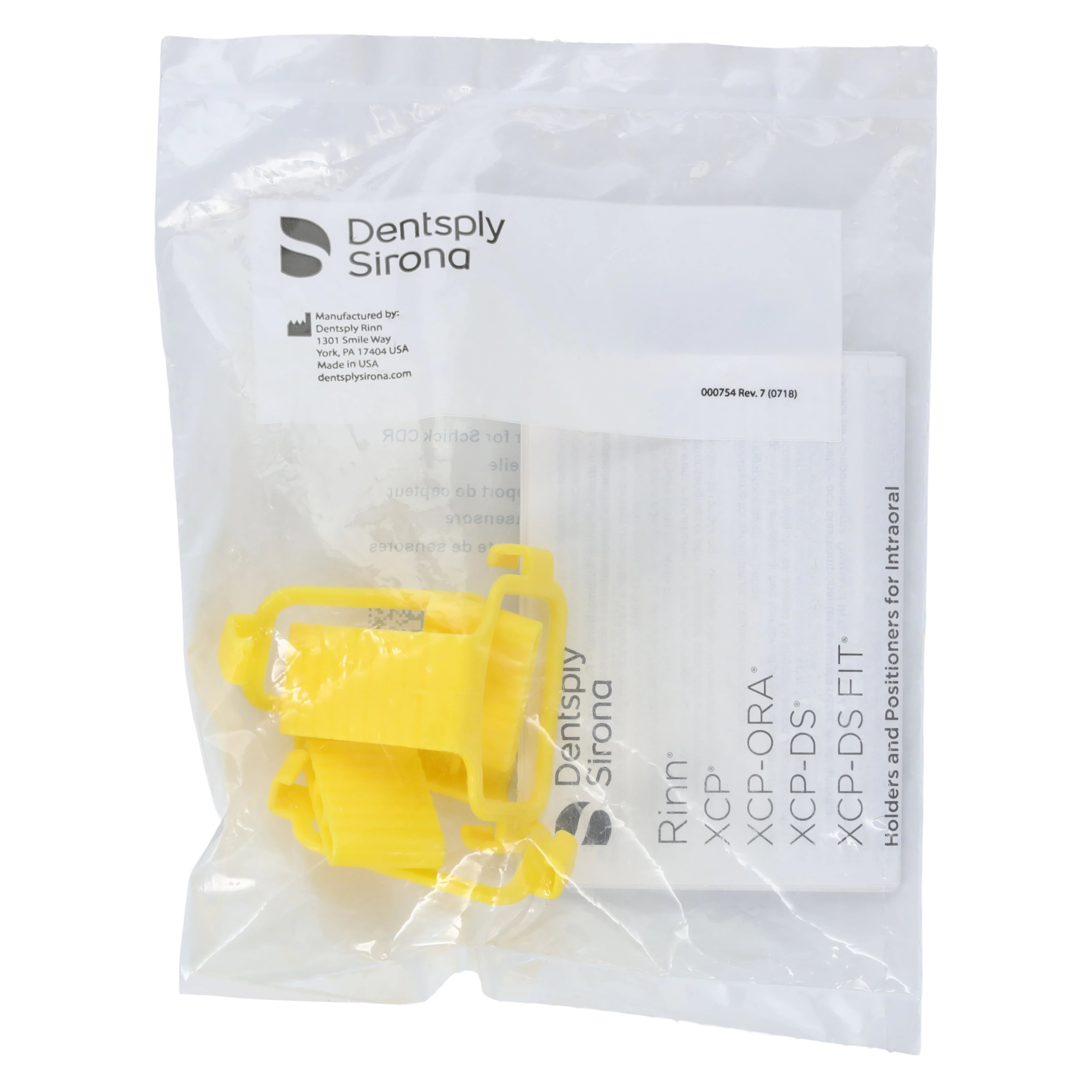 XCP-DS® Posterior Basket for Schick CDR Digital Sensor, Yellow, #2 Horizontal, 3/Pack, 55-0620
