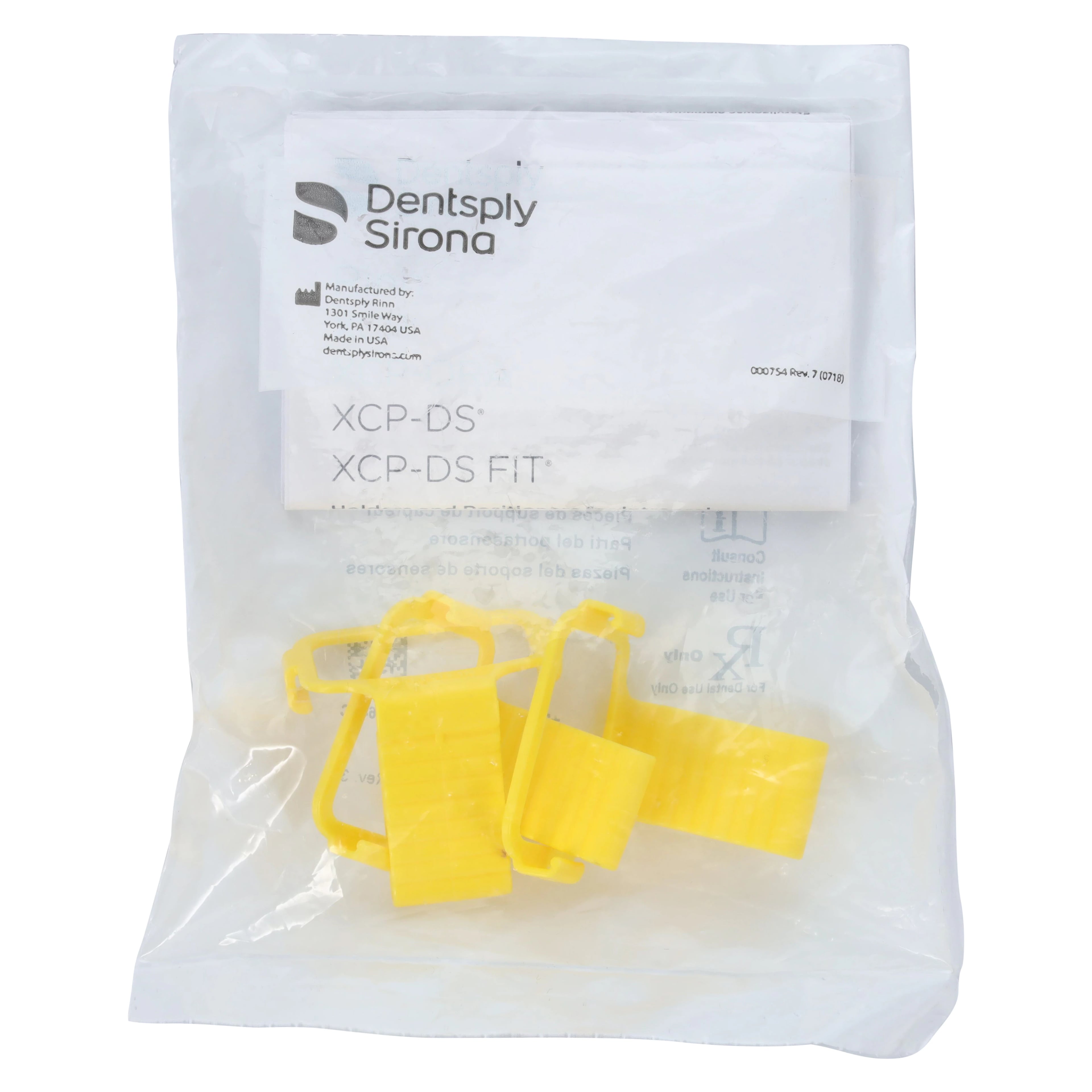 XCP-DS Posterior Biteblock for Schick CDR Digital Sensor, Yellow, #1 Horizontal, 3/Pack, 55-0619