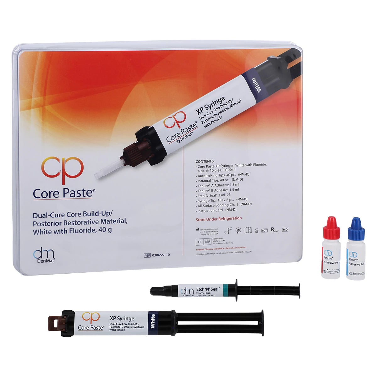 Core Paste XP White with Fluoride Dual-Cure Core Build-Up Kit, 4 x 10g Syringes, 030655110