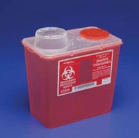 Monoject™ Sharps-A-Gator™ Sharps Container, Chimney Top, Red, 8 Quart, 8881676285