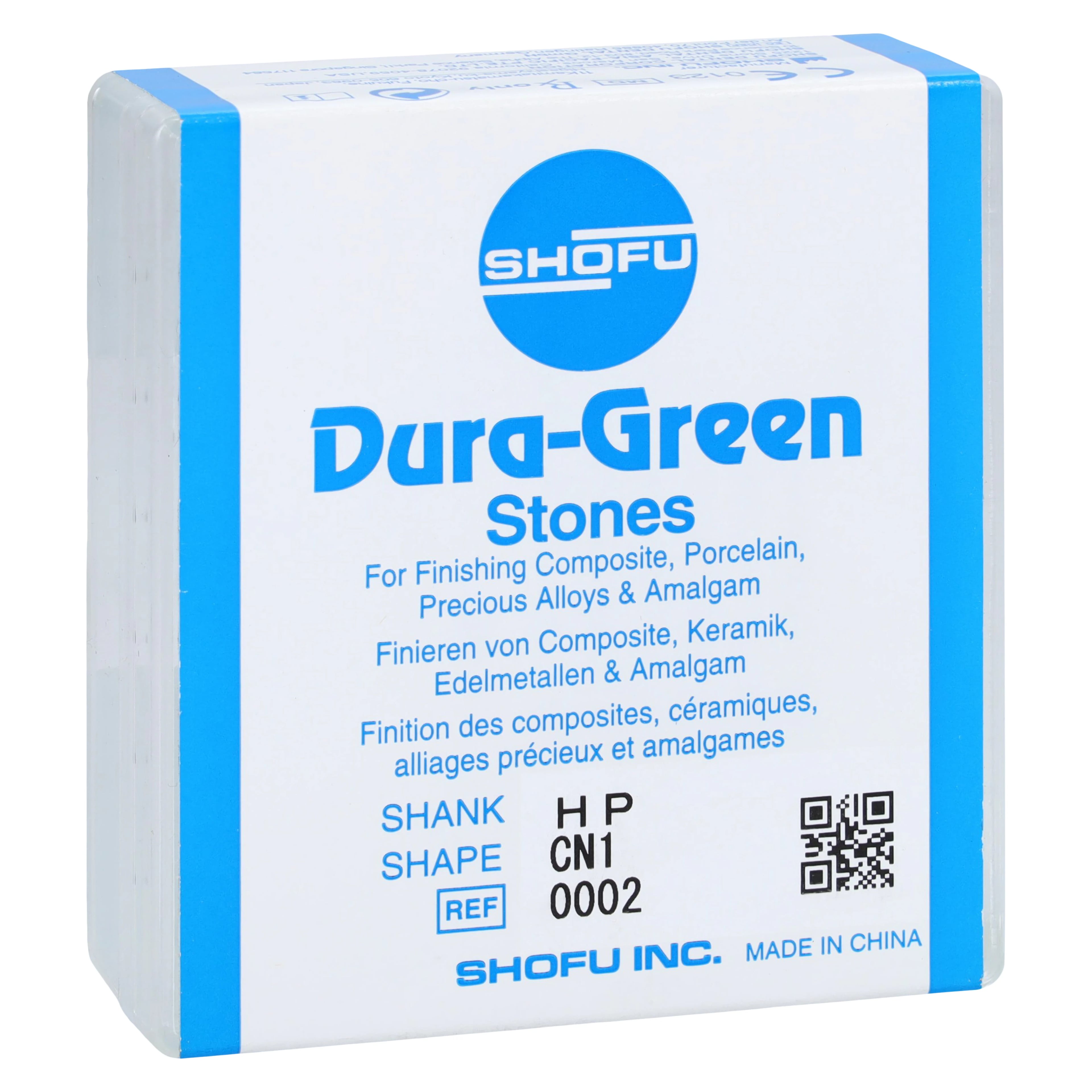 Shofu Dura-Green Stones, HP, CN1 Pointed Cone, ISO #024, Green, 12/Pk, 0002