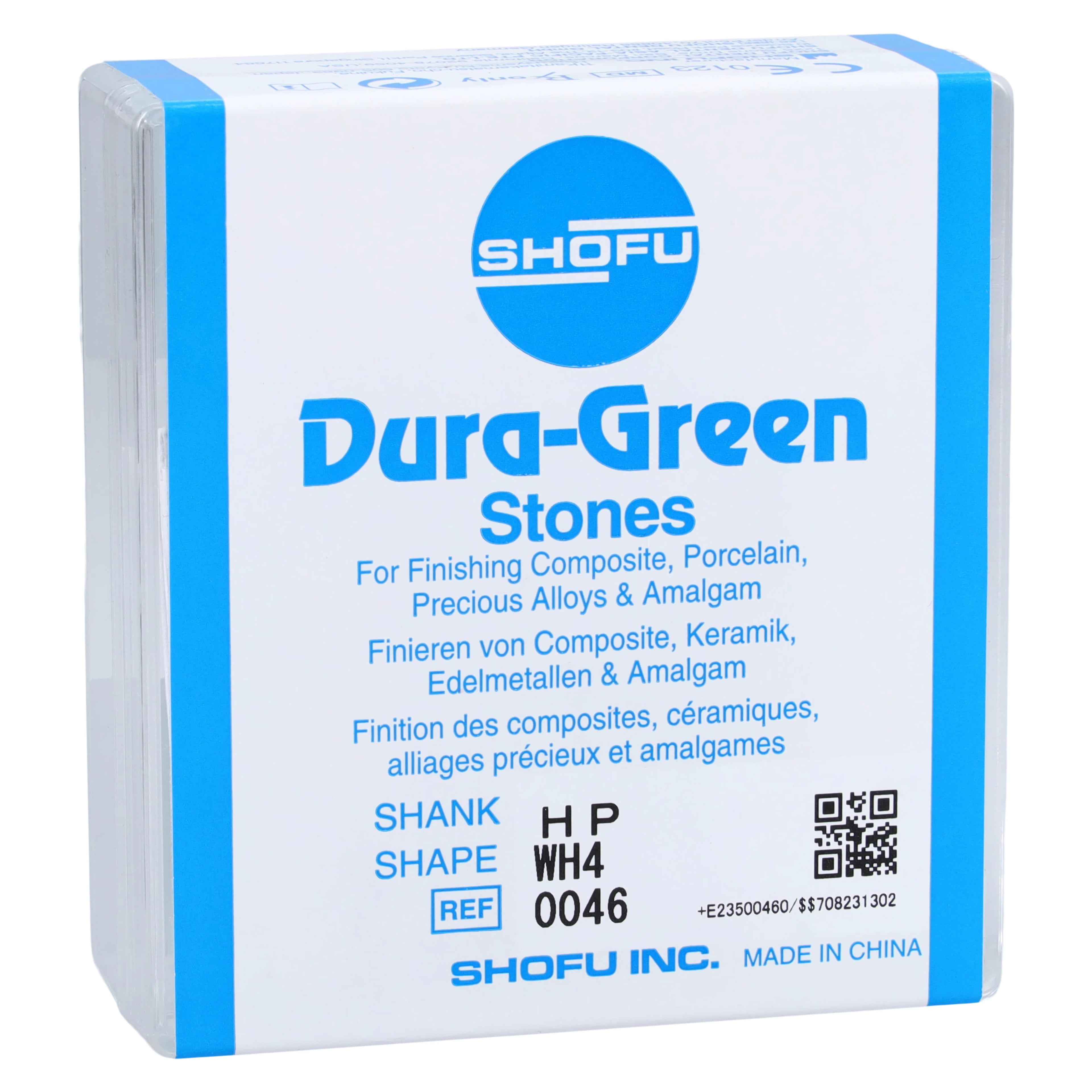 Dura-Green Silicon Carbide Finishing Stones, HP, Wheel WH4, ISO #060, Green, 12/Pk, 0046