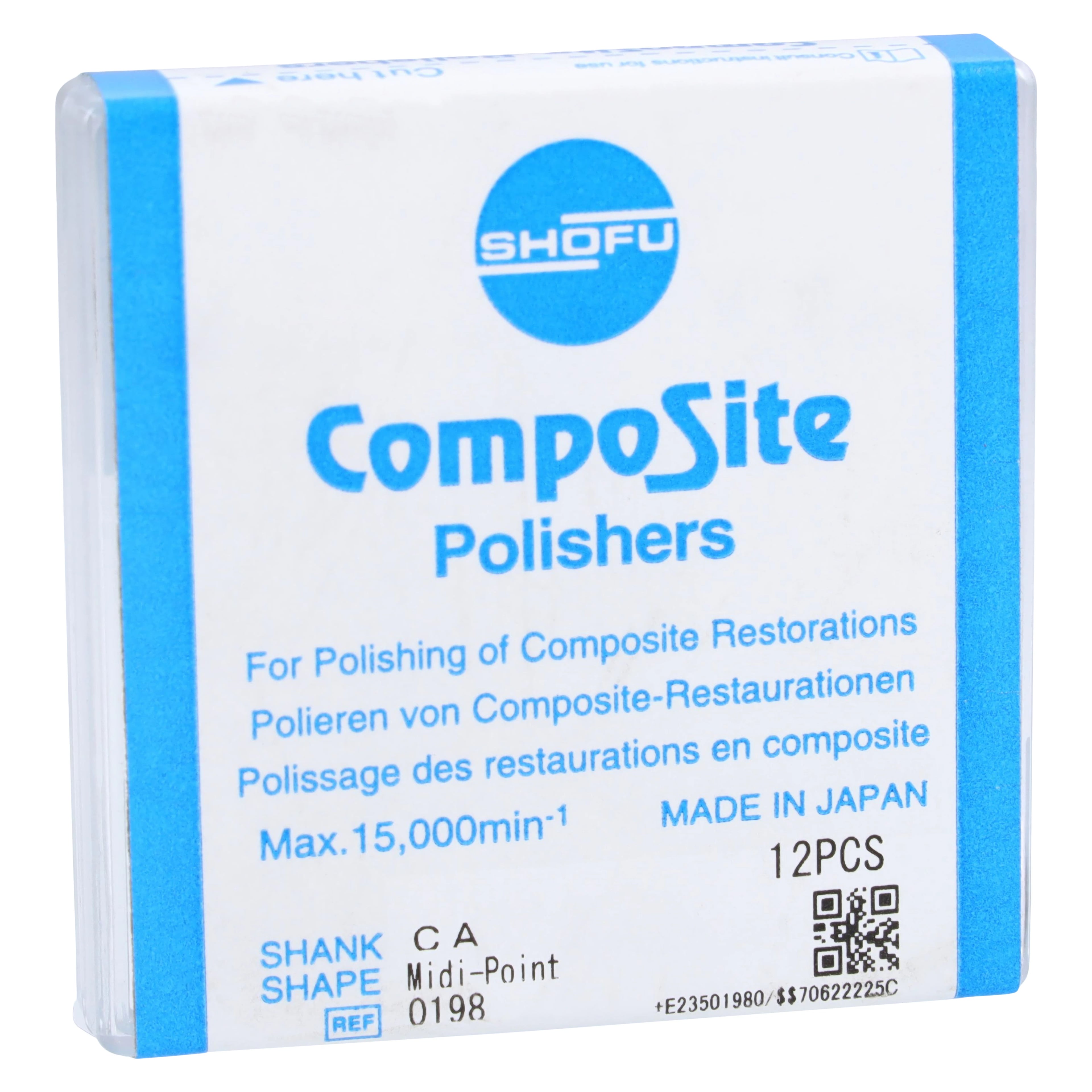 Shofu CompoSite CA Composite Polisher Midi-Point, Regular Grit, ISO #040, 12/Pk, 0198