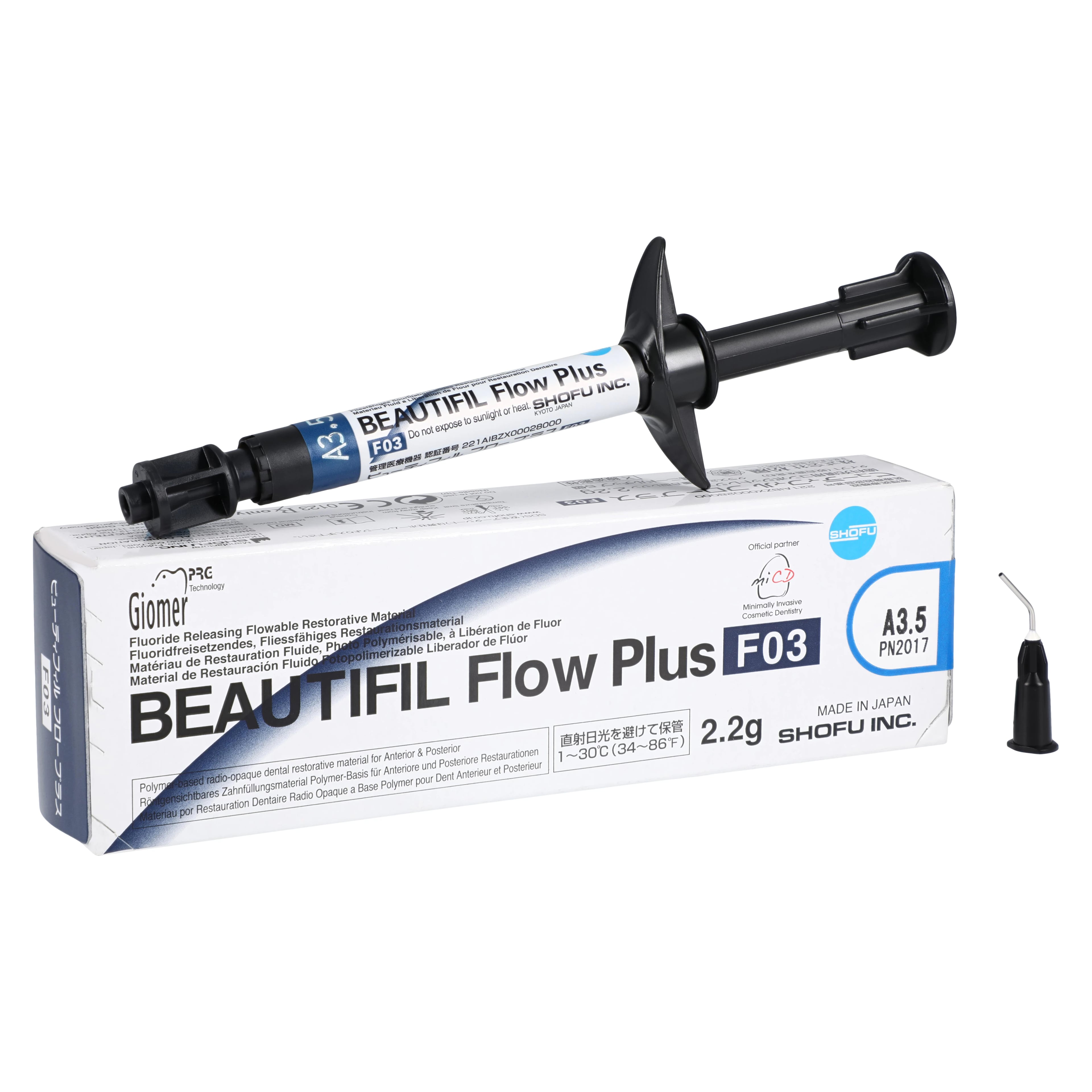 Beautifil Flow Plus F03 Low Flow Hybrid Restorative, A3.5, 2.2 g Syringe Refill, 2017