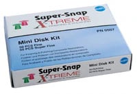 Super-Snap X-Treme Mini Disk Kit, 8mm, 50 Red Superfine + 50 Green Fine, 100/Box, 0507