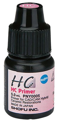 Shofu HC Primer Bonding Agent for Hybrid Ceramic CAD/CAM Blocks & Disks, 5 mL Bottle, 1/Pk, Y0005