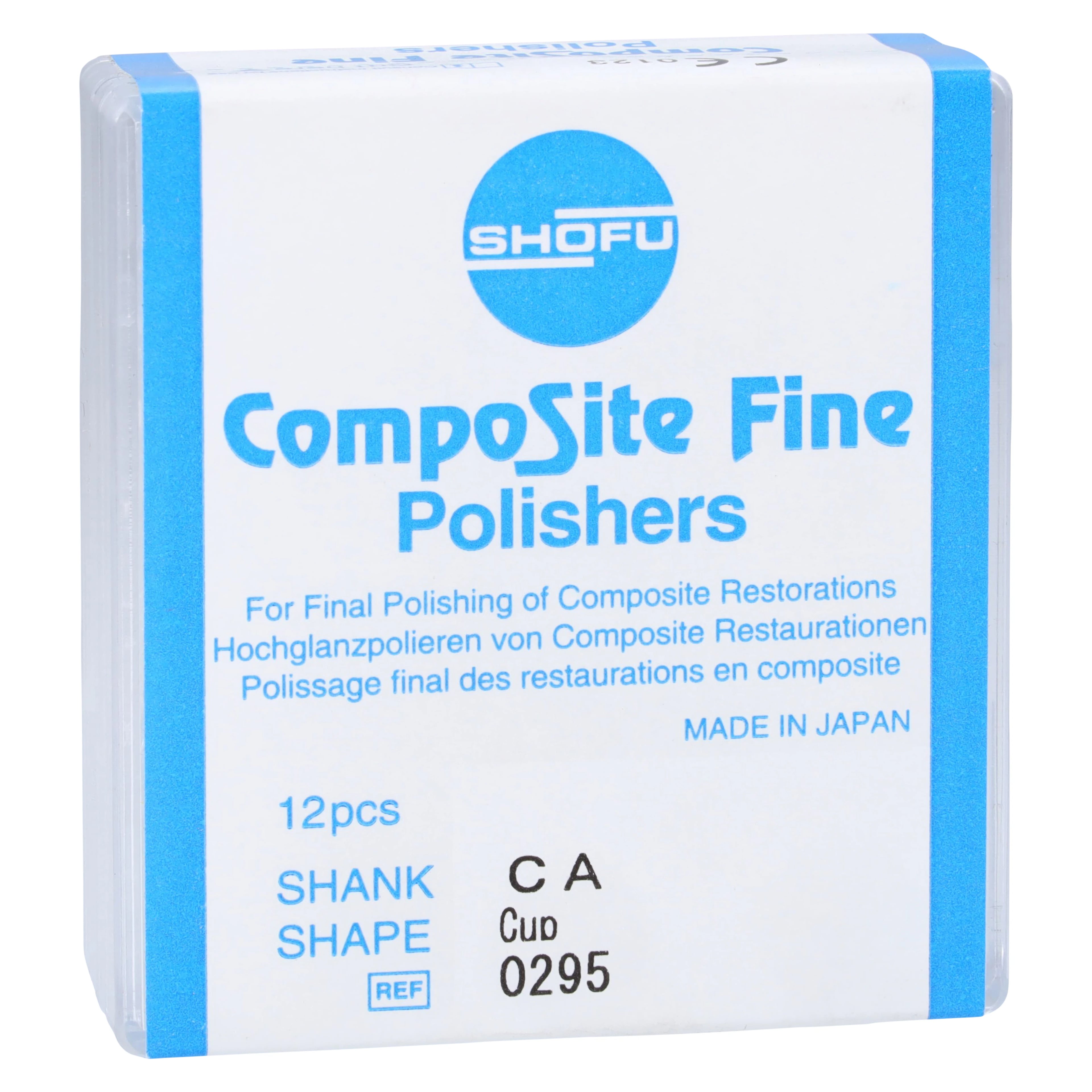 Shofu CompoSite Fine Composite Polishers, CA/RA Cup, #080, White Band, 12/Pk, 0295