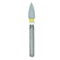Shofu CompoMaster Super Polishers, HP Mini Point, Regular Grit, ISO #030, White/Yellow Band, Diamond Impregnated, 3/Pkg